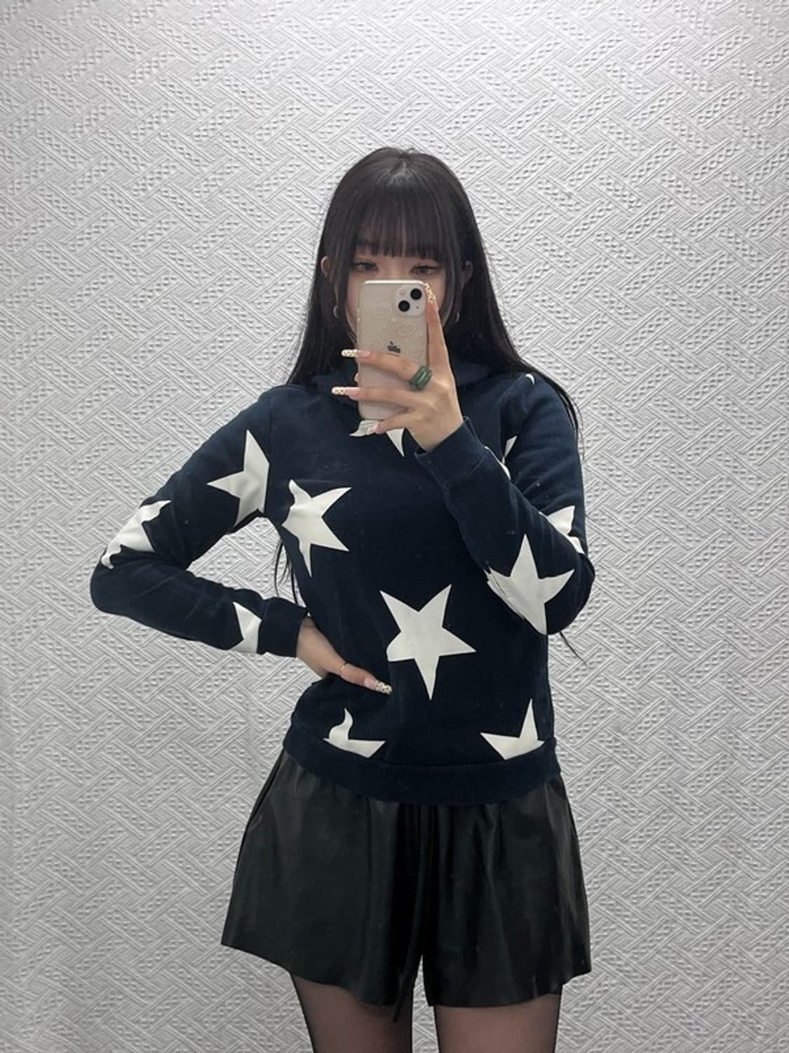 아디다스 스트릿 펑크 슈팅 스타 도트 후드티 85 C09855 상품이미지2