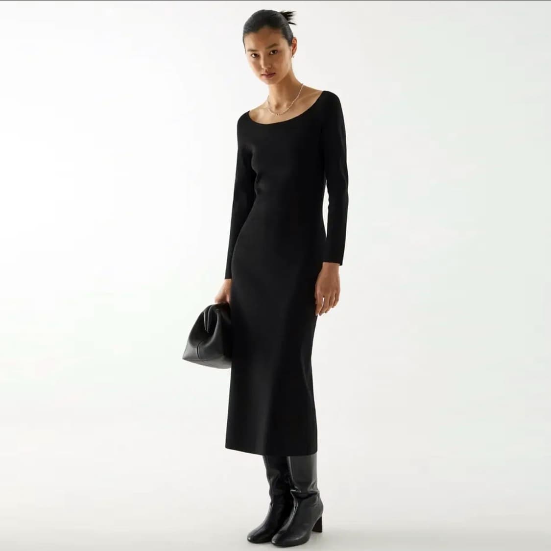 COS 니티드 오프숄더 원피스 55 새상품 상품이미지1