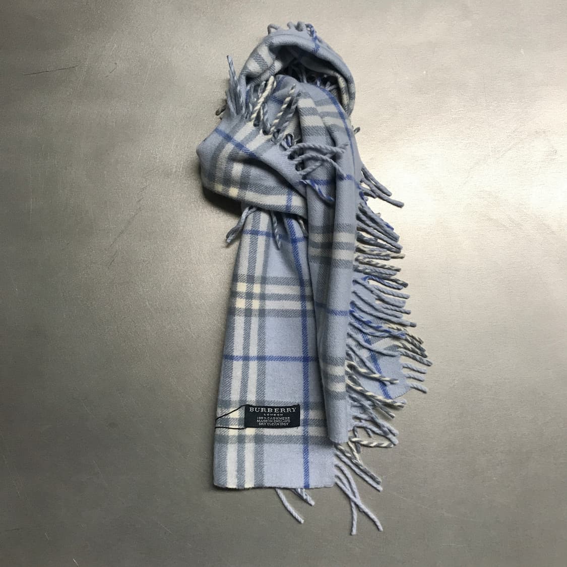 버버리 정품 캐시미어 머플러 블루 상품이미지1