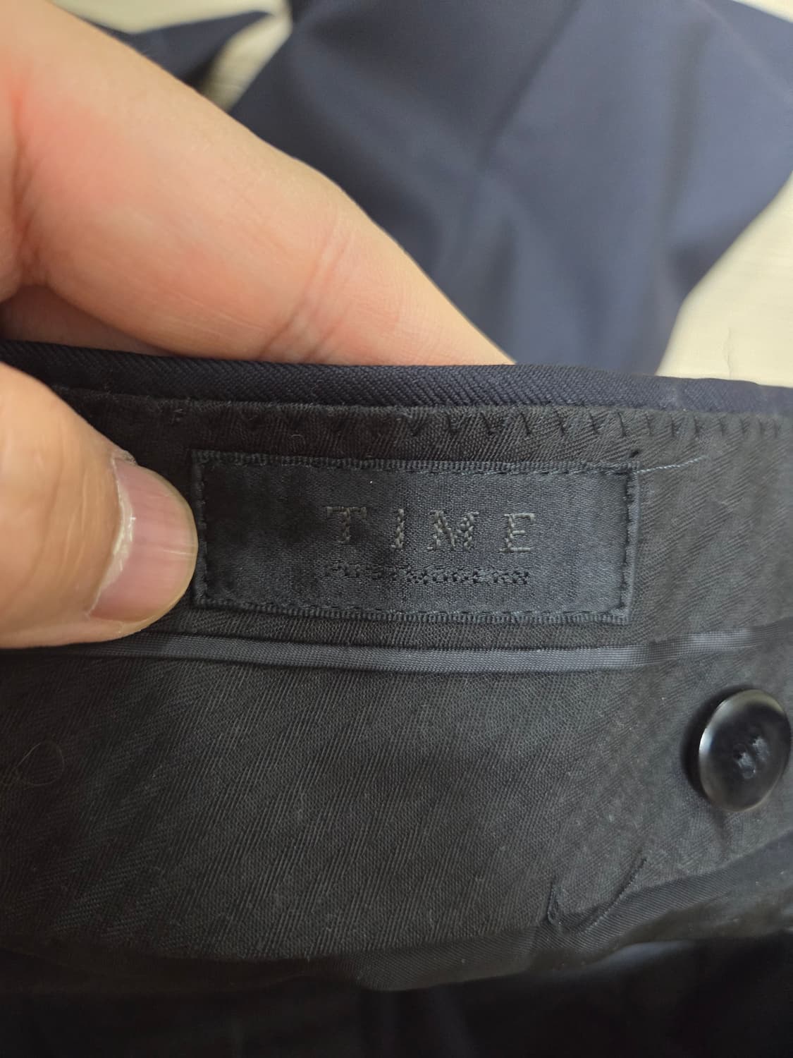 타임옴므 네이비 수트 세트 100 사이즈 (이태리 까노니꼬 울 100%) 상품이미지7