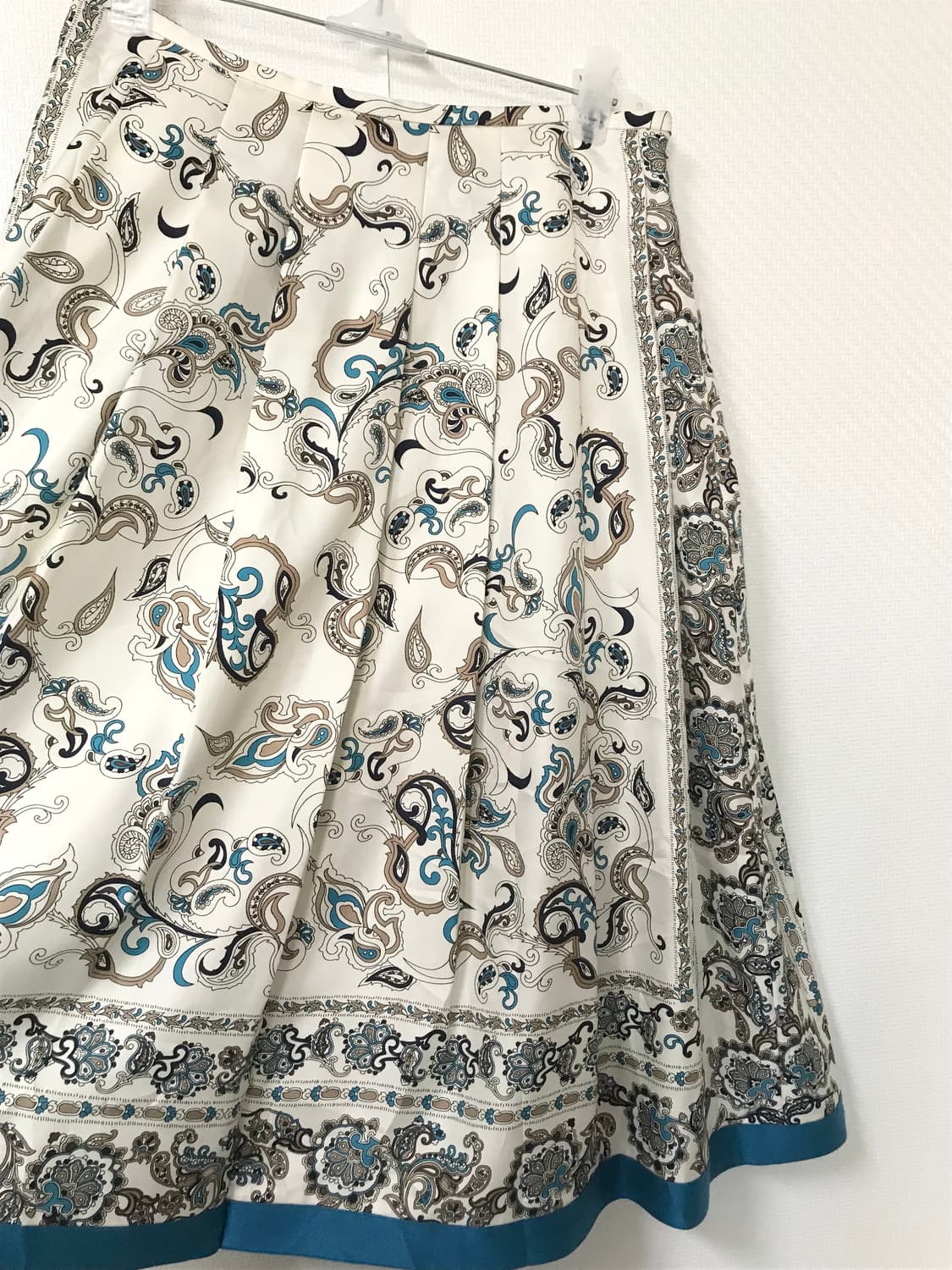 ethnic pintuck blue-green skirt 상품이미지5