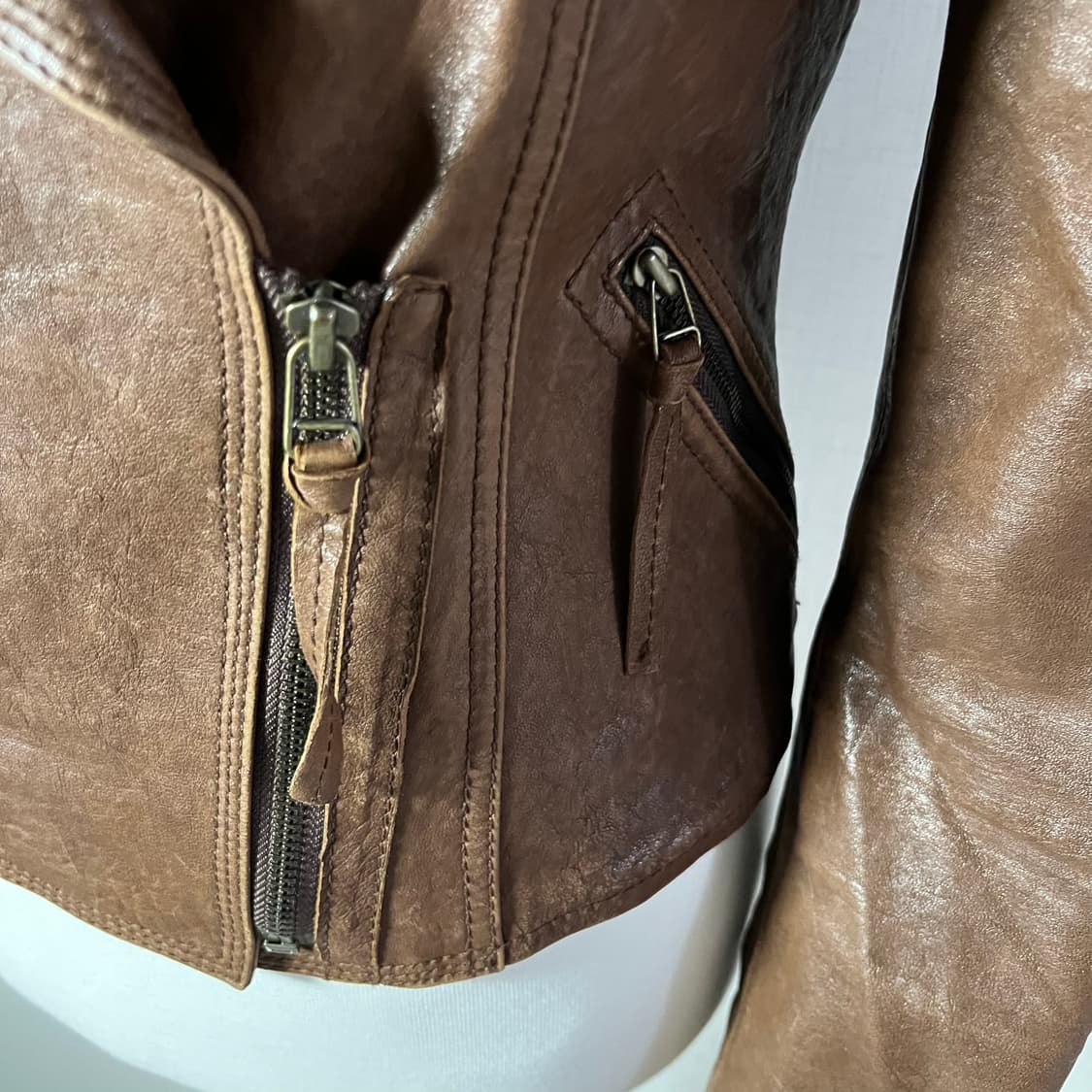 Leather . 스터드 램스킨 자켓 상품이미지5