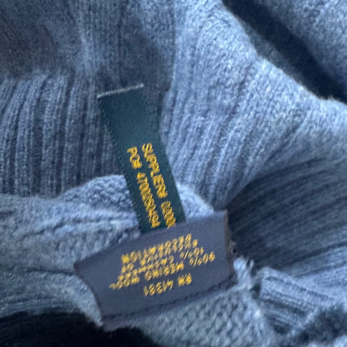 폴로 울 캐시미어 케이블브이넥니트 여성 M사이즈 상품이미지4