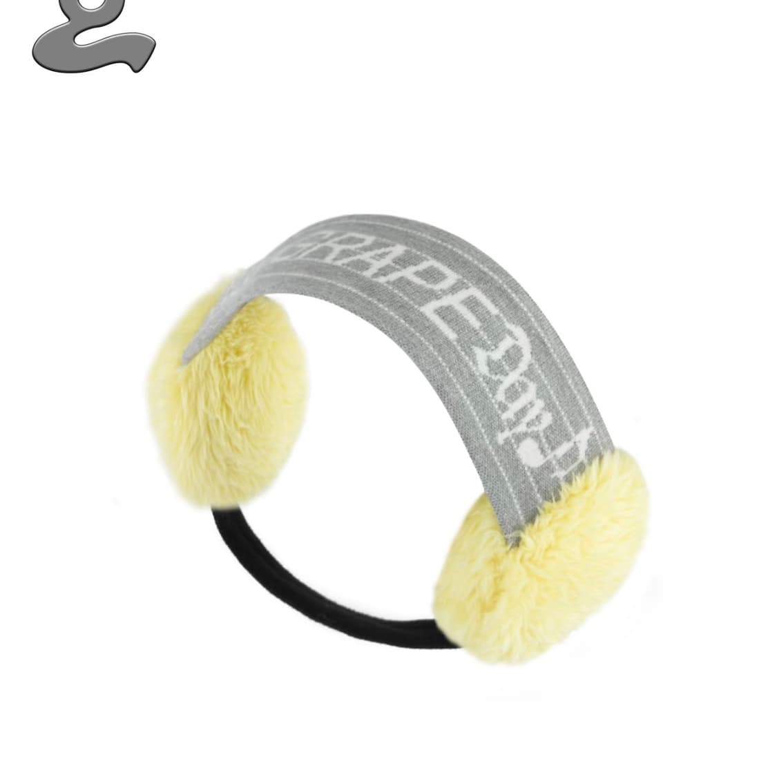 Grey Music Notation Knitted Earmuffs 상품이미지2
