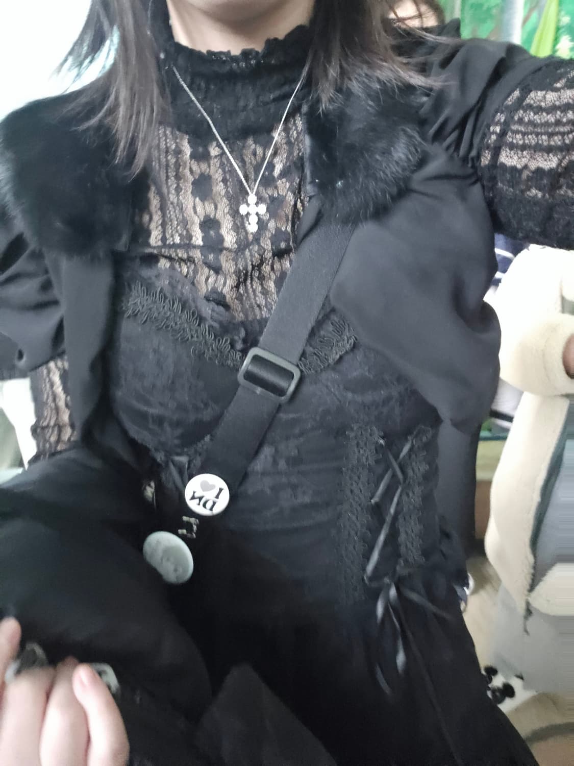 빈티지 레이스 코르셋 고스 고딕 공겜여주 고스로리 갸루 상품이미지2