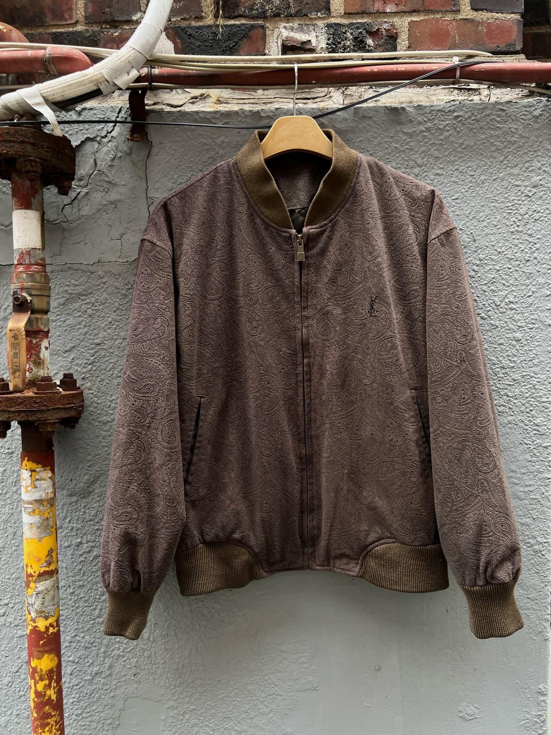 YSL 입생로랑 브라운 페이즐리 봄버 자켓 상품이미지1