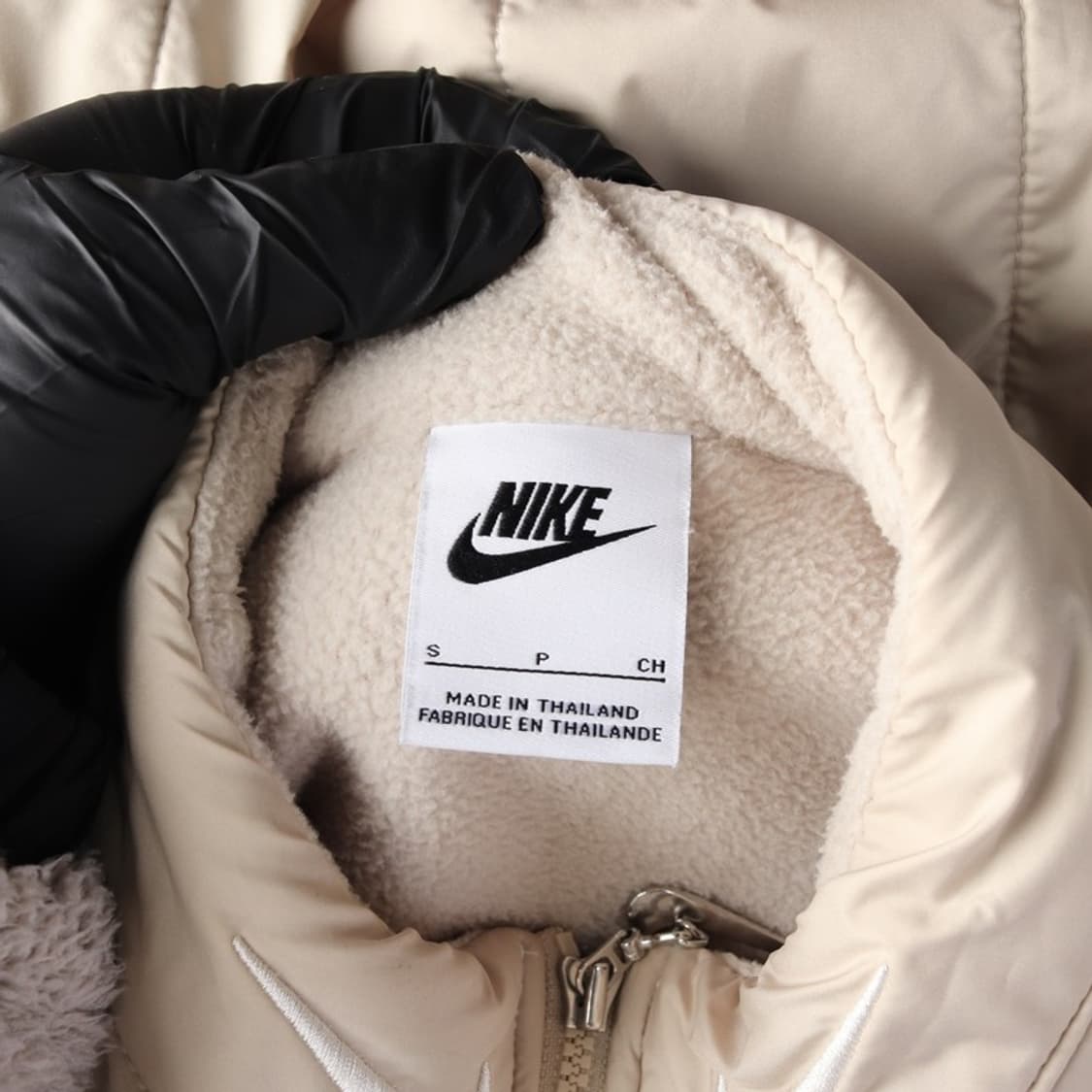 나이키 스우시 퀼팅 믹스 하프 집업 플리스 크롭 자켓 S 상품이미지5