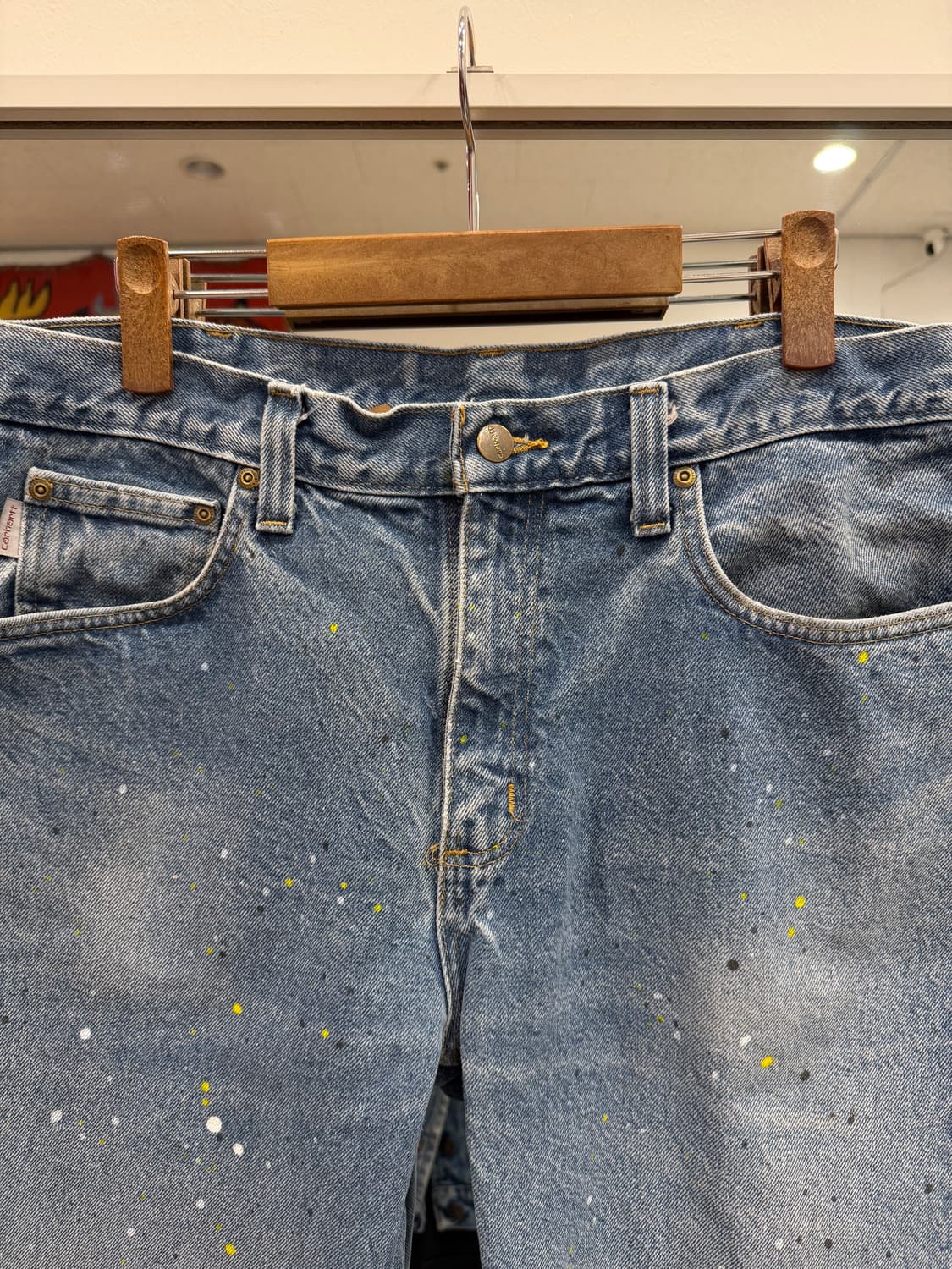 90-00s Carhartt 칼하트 페인팅 데님 팬츠 (36inch) 상품이미지3