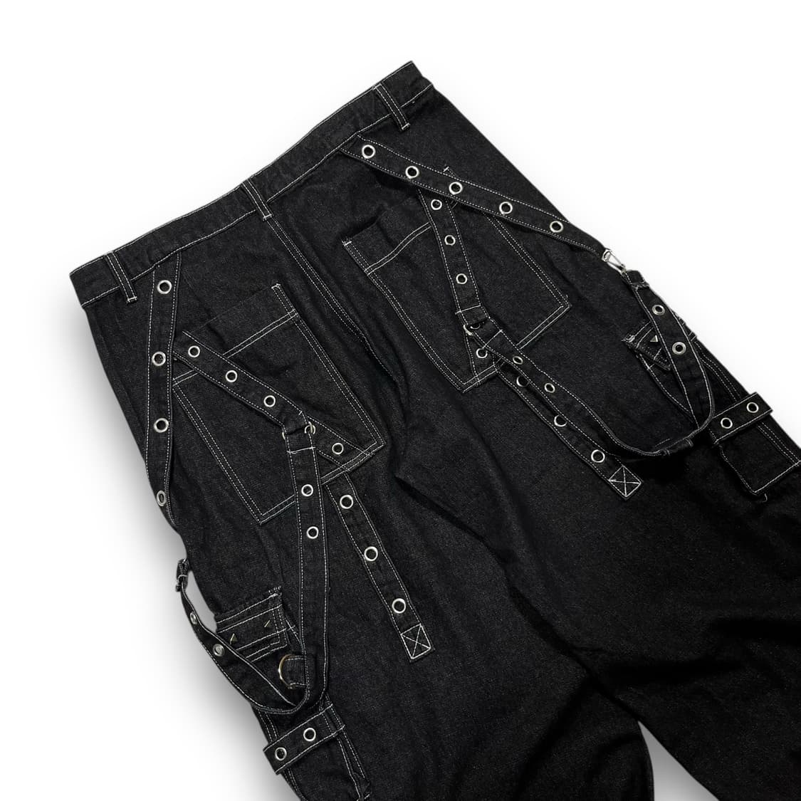 ROMWE Men's Multi-Pocket Denim Jeans 상품이미지4