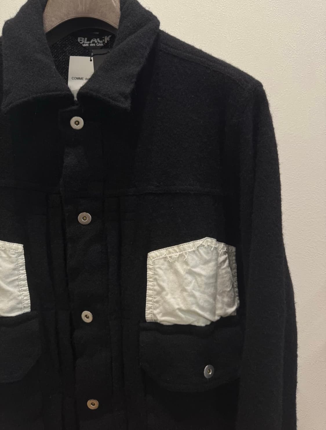 꼼데가르송 블랙 24aw 축융울 트러커 자켓 상품이미지3