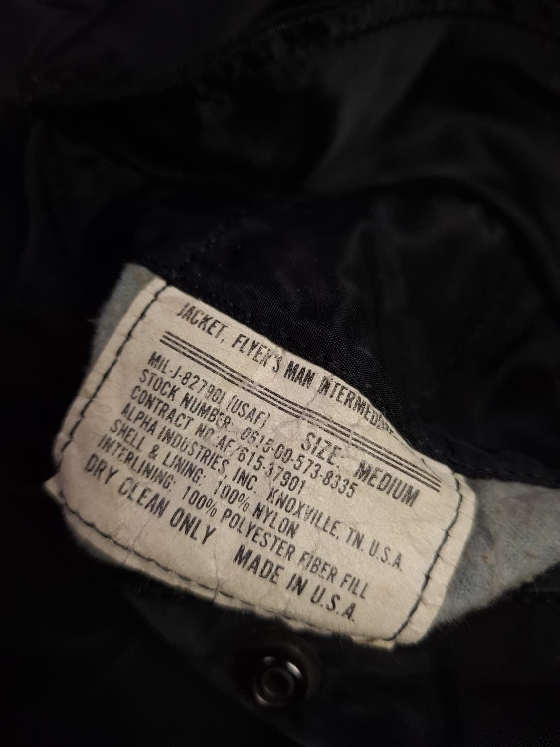 오리지날 90's 미국제조 알파사 미공군 민수용 MA-1 항공자켓 상품이미지3