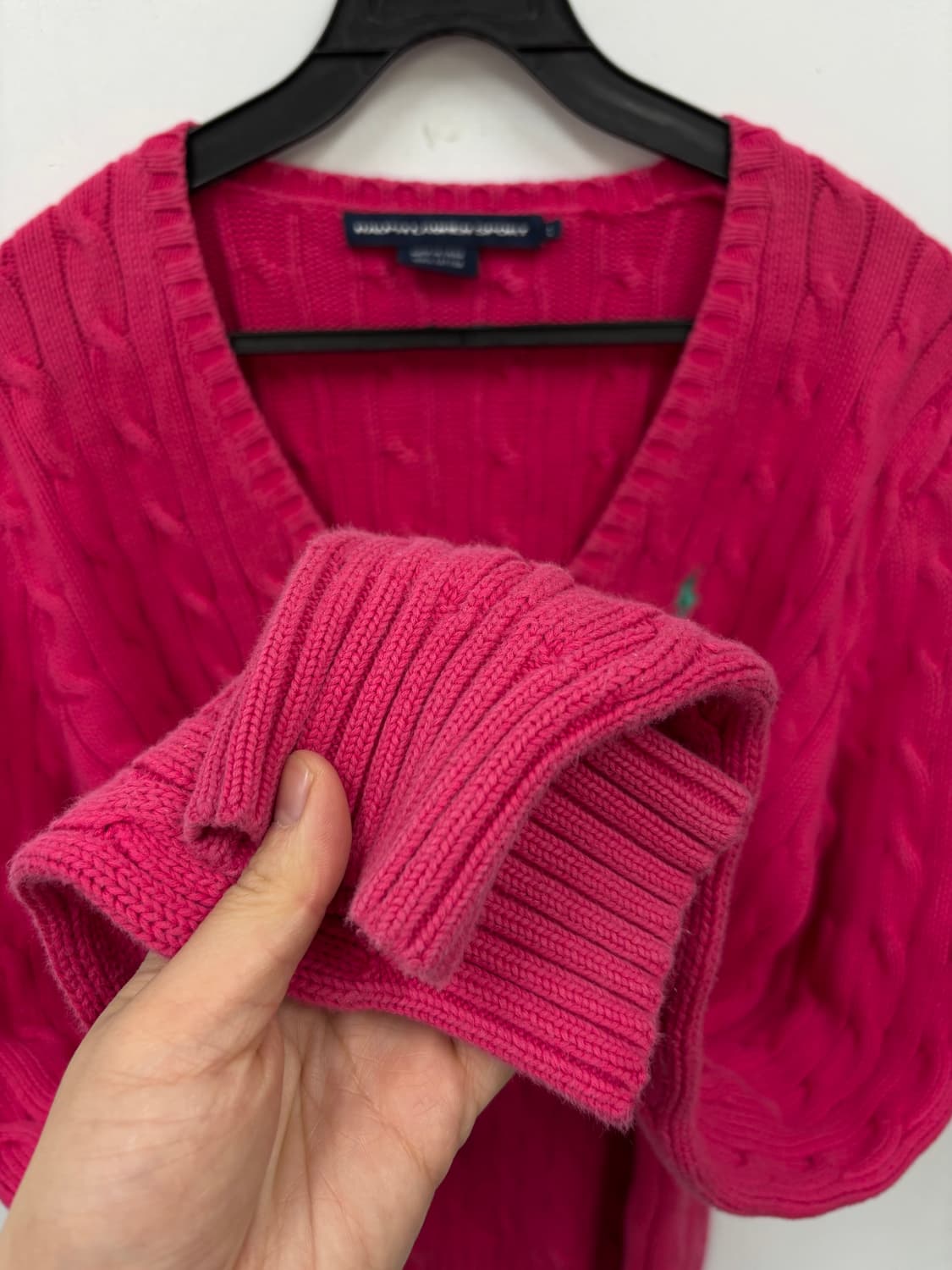 폴로랄프로렌 케이블 우먼 V넥 니트 상품이미지5