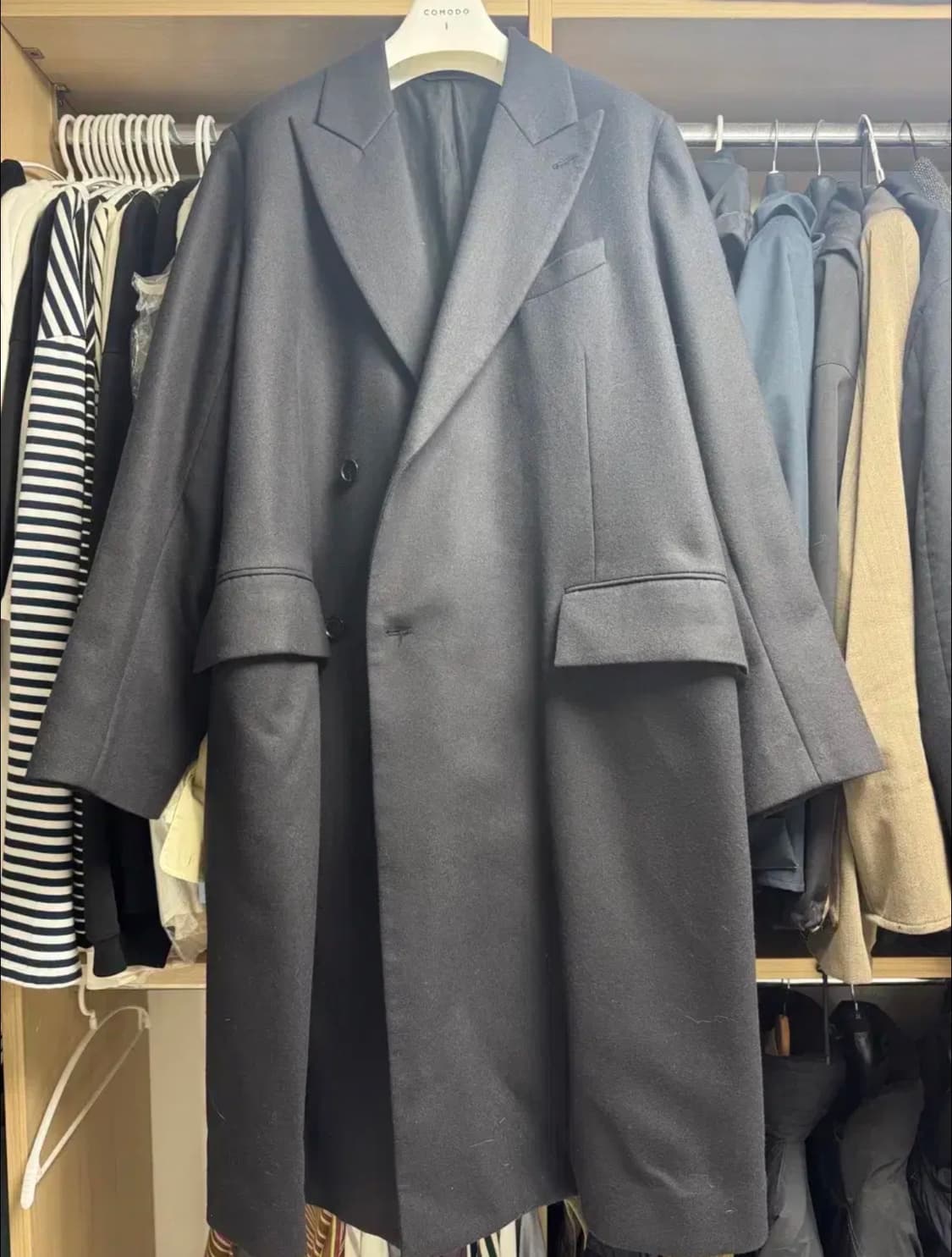 오라리 라이트 멜튼 코트 블랙 5사이즈 상품이미지1