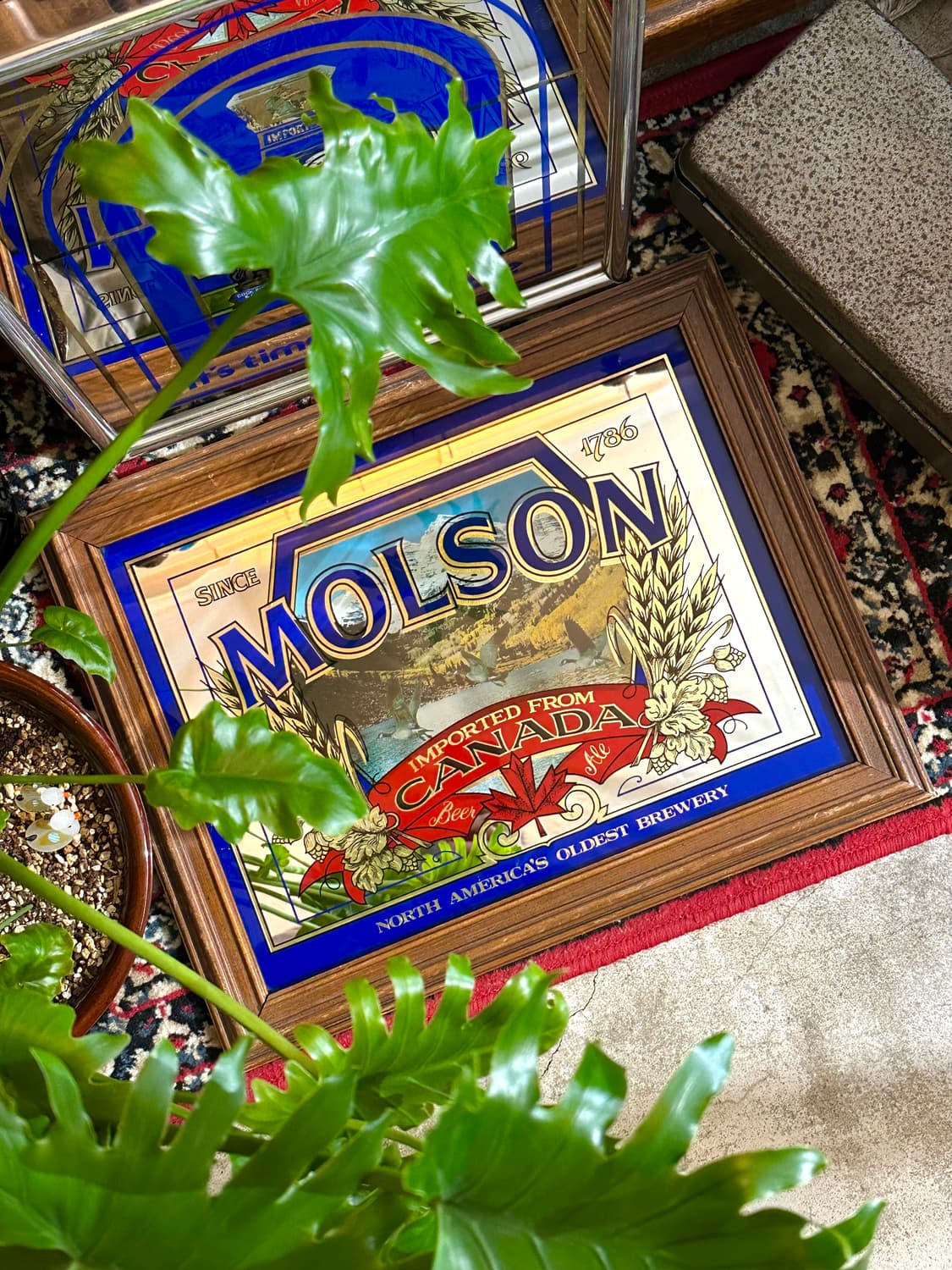 캐나다 빈티지 몰슨 맥주 팝미러 벽거울 액자 상품이미지4