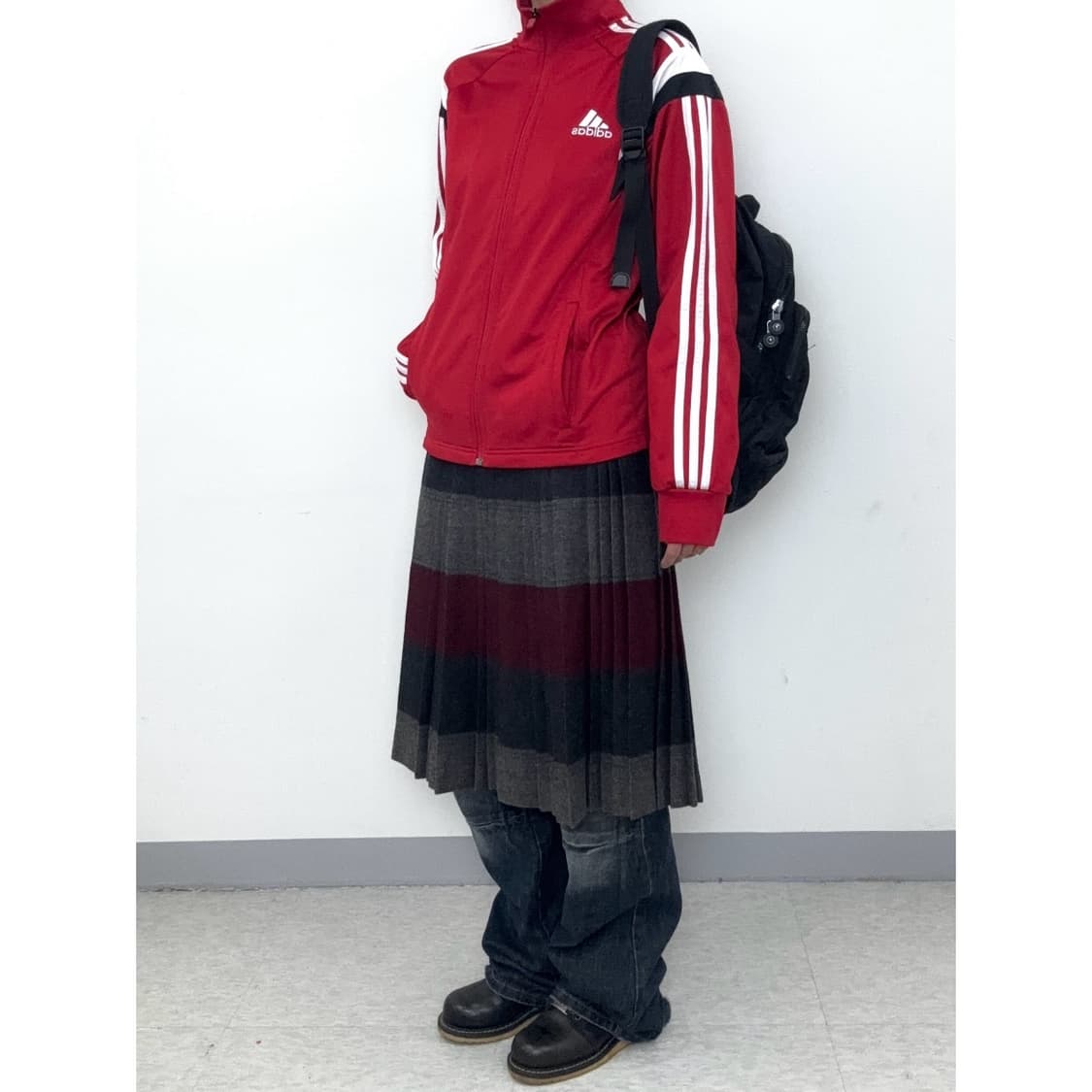 빈티지 레드 아디다스 트랙탑 져지 상품이미지3