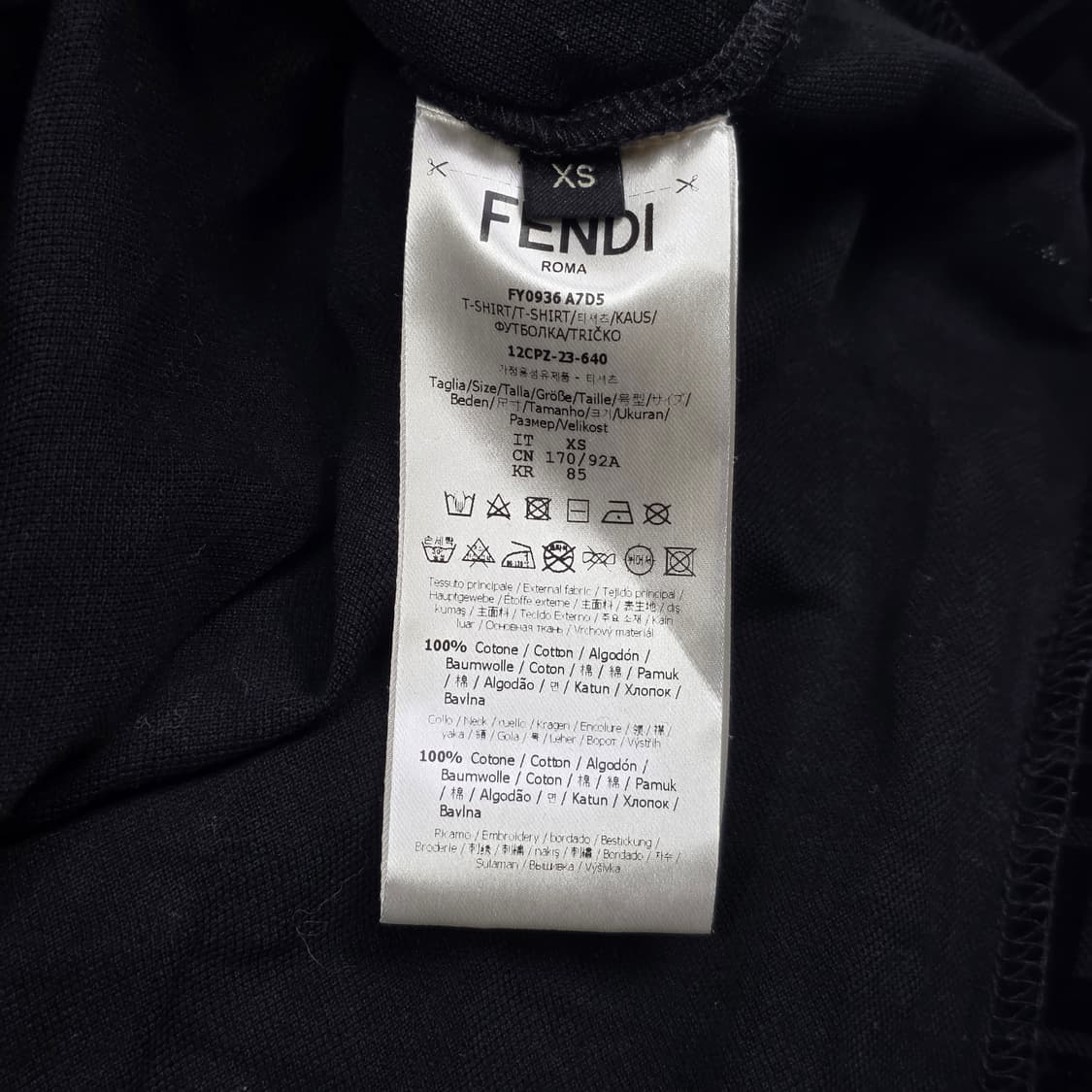 펜디 FF 벨벳 반팔 티셔츠 상품이미지5