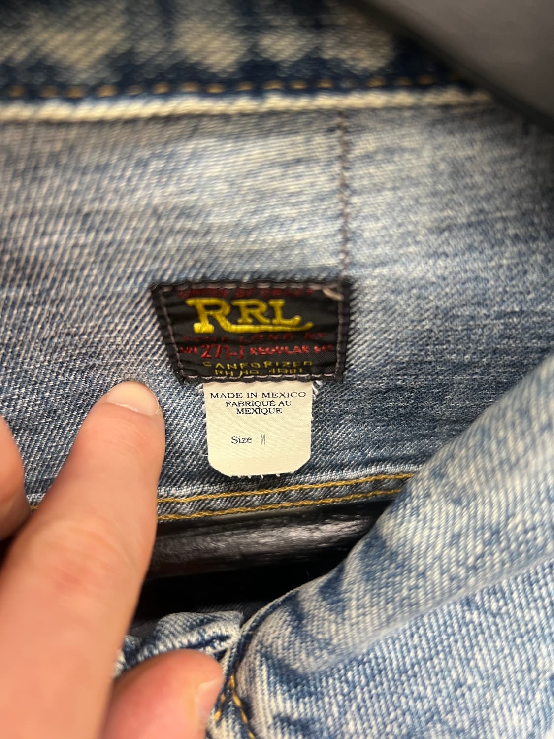 (M) RRL 더블알엘 lot271 데님자켓 상품이미지3