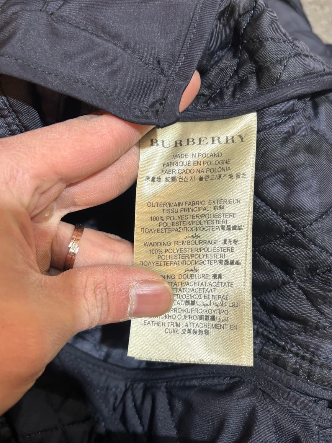 버버리 퀄팅 자켓 uk4 44추천 상품이미지6