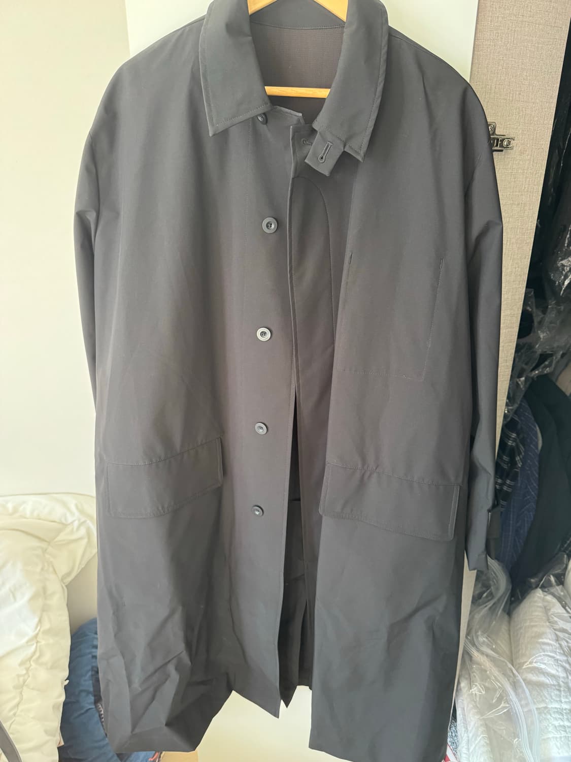 언코티드247 씨티 레인코트 블랙 상품이미지1