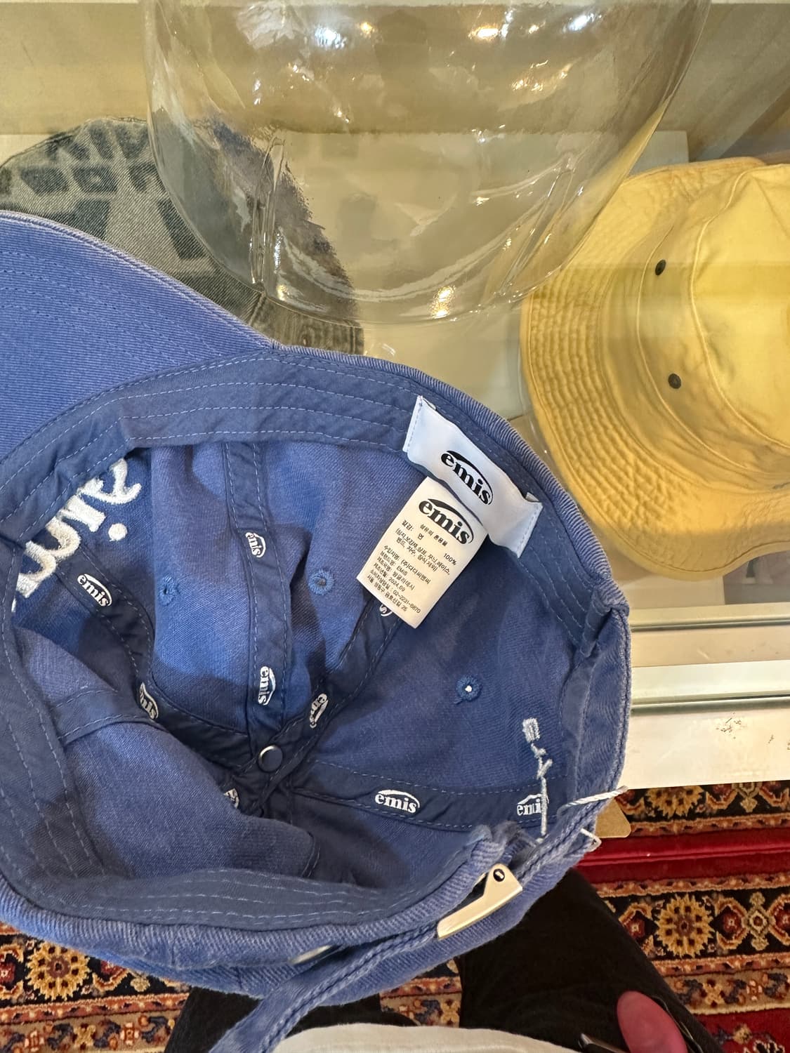 이미스 빈티지 피그먼트 볼캡 블루 상품이미지4