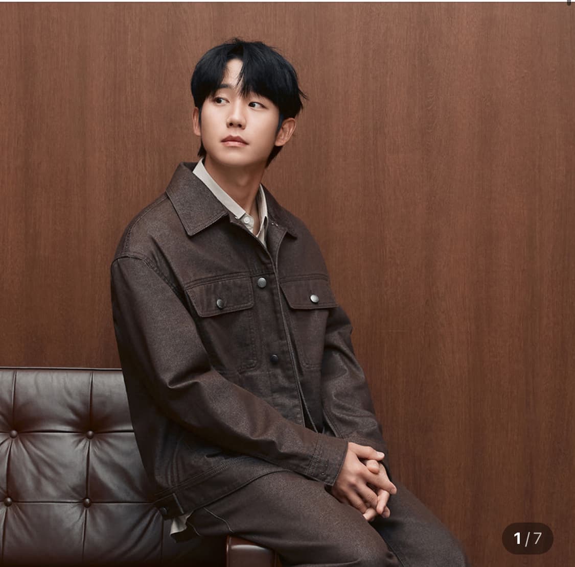 마인드 브릿지 정해인 데님 트러커 (브라운/105)  상품이미지1