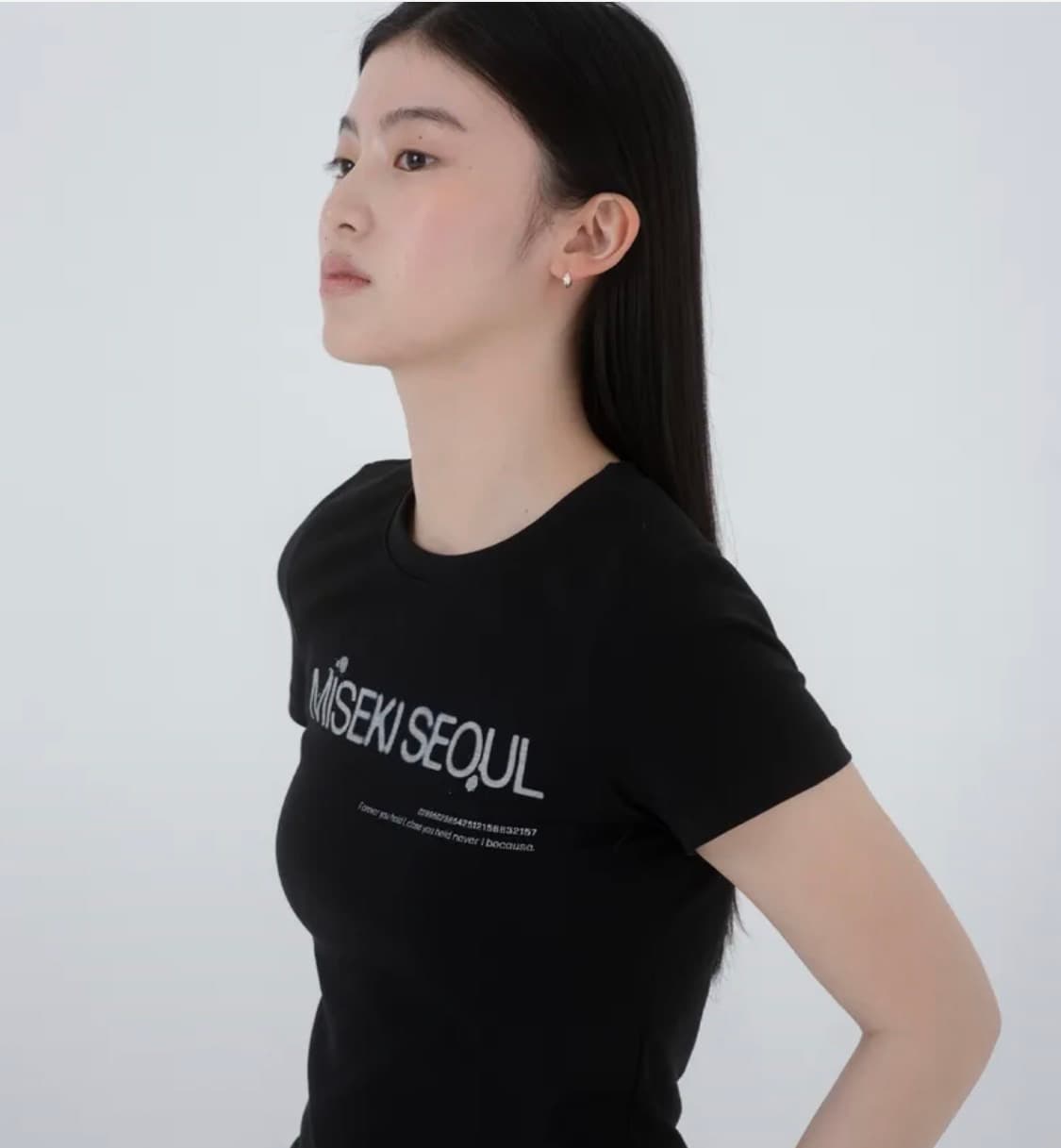 미세키서울 Logo short sleeves BLACK 상품이미지2