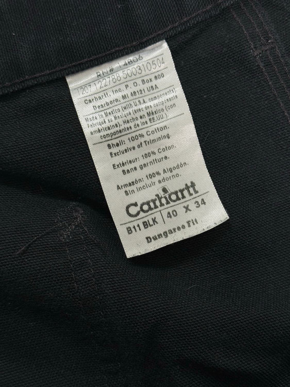 칼하트 카펜터 팬츠 40인치 BLK 상품이미지5