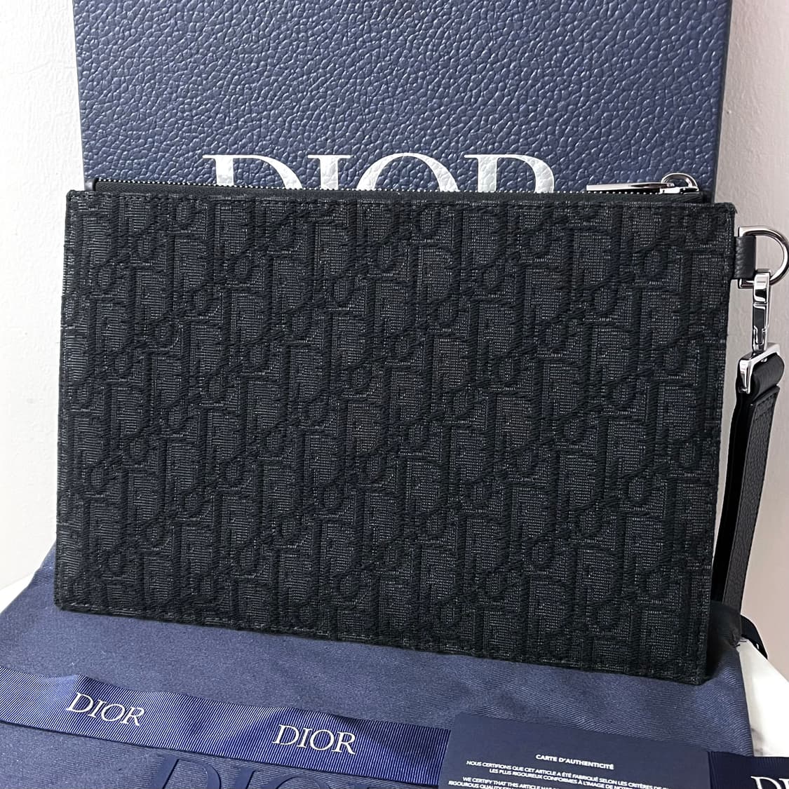 [새상품급] 디올 블랙 오블리크 A5 클러치 백 가방 상품이미지3