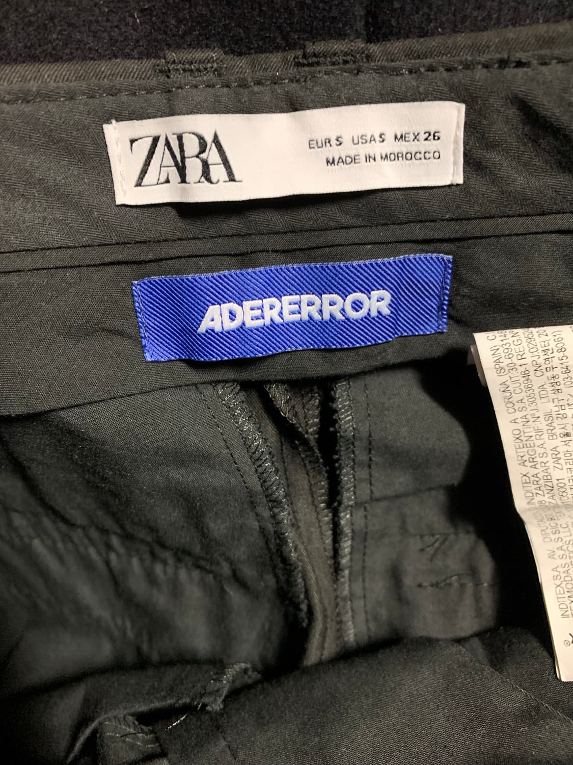 아더에러x자라 테이퍼드 트라우저 블랙 상품이미지6