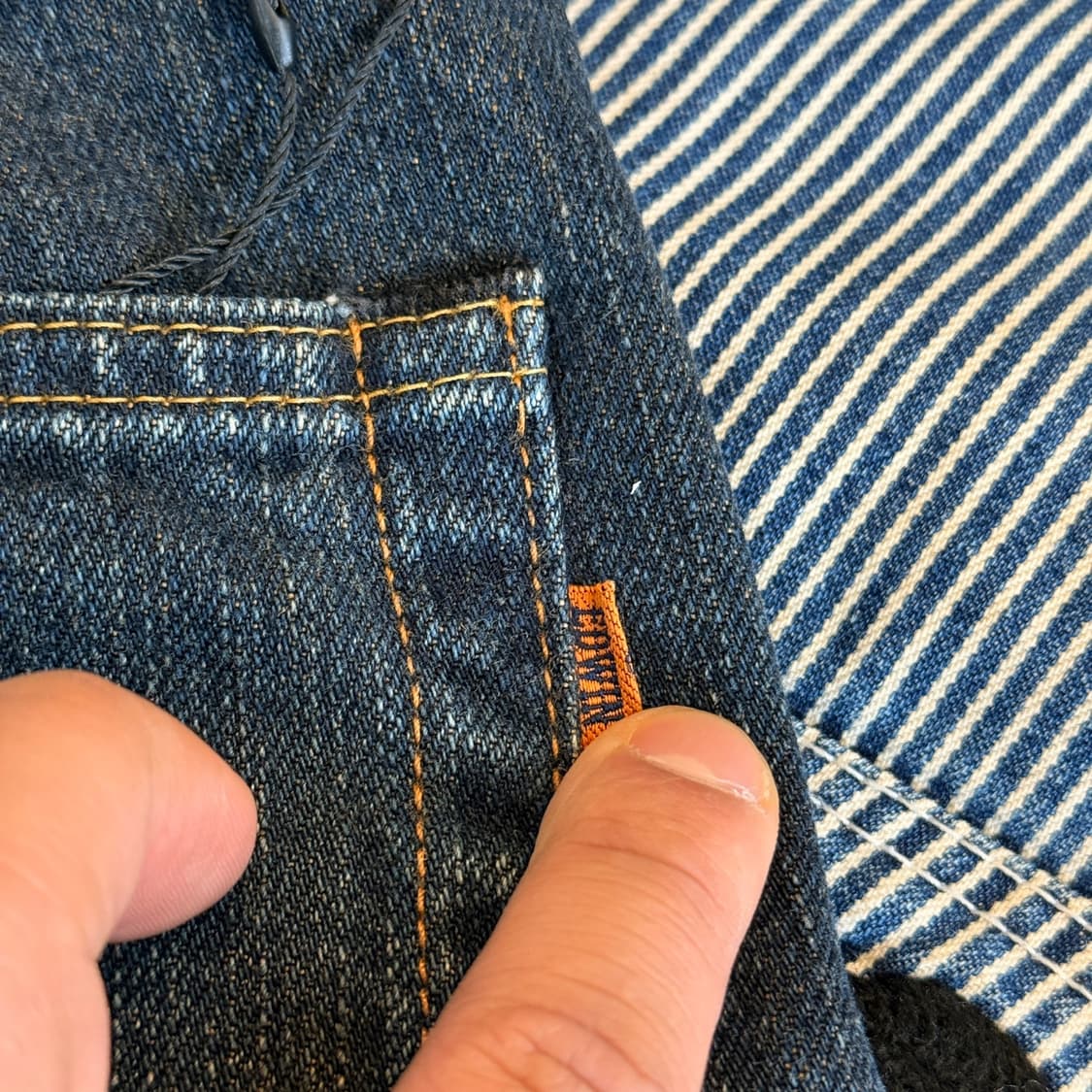 에드윈 505ZX 지퍼 플라이 셀비지 데님 32 일본생산 상품이미지4