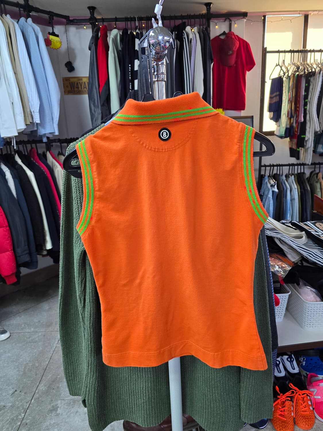 보그너 주황색 민소매 폴로티 (1392) 상품이미지2