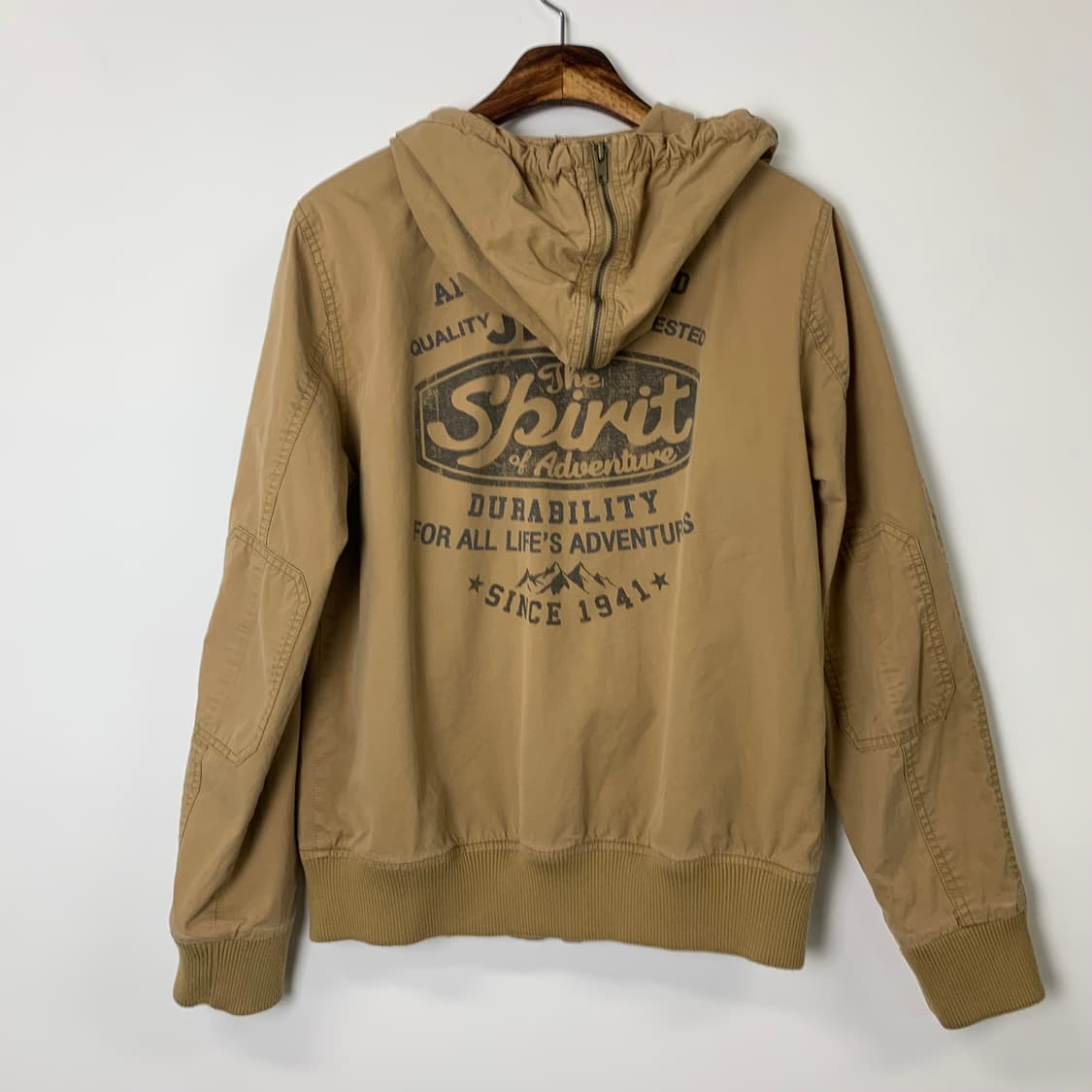 Jeep 지프 빅로고 베이지 후드집업 상품이미지3