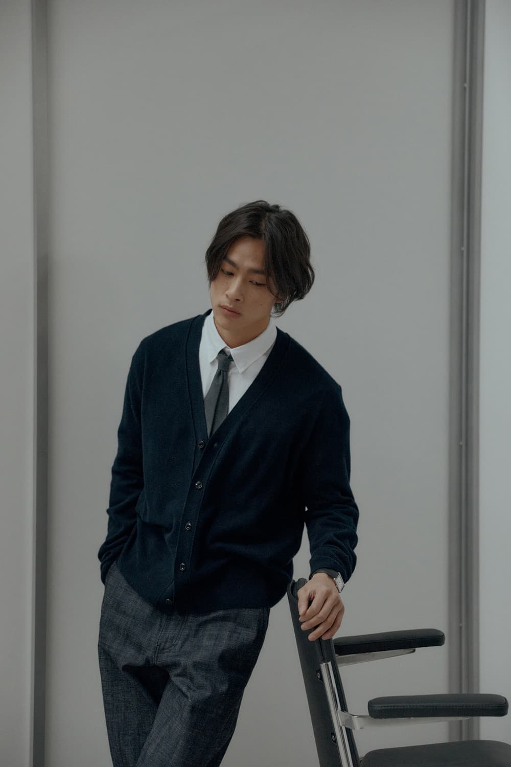 (새상품) 포터리 메리노 울 컴포트 가디건 다크네이비 1사이즈 상품이미지4