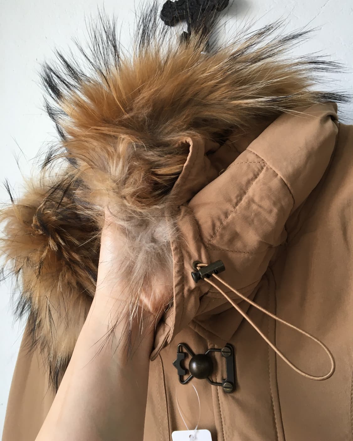 Raccoon fur hood filed jacket 상품이미지6