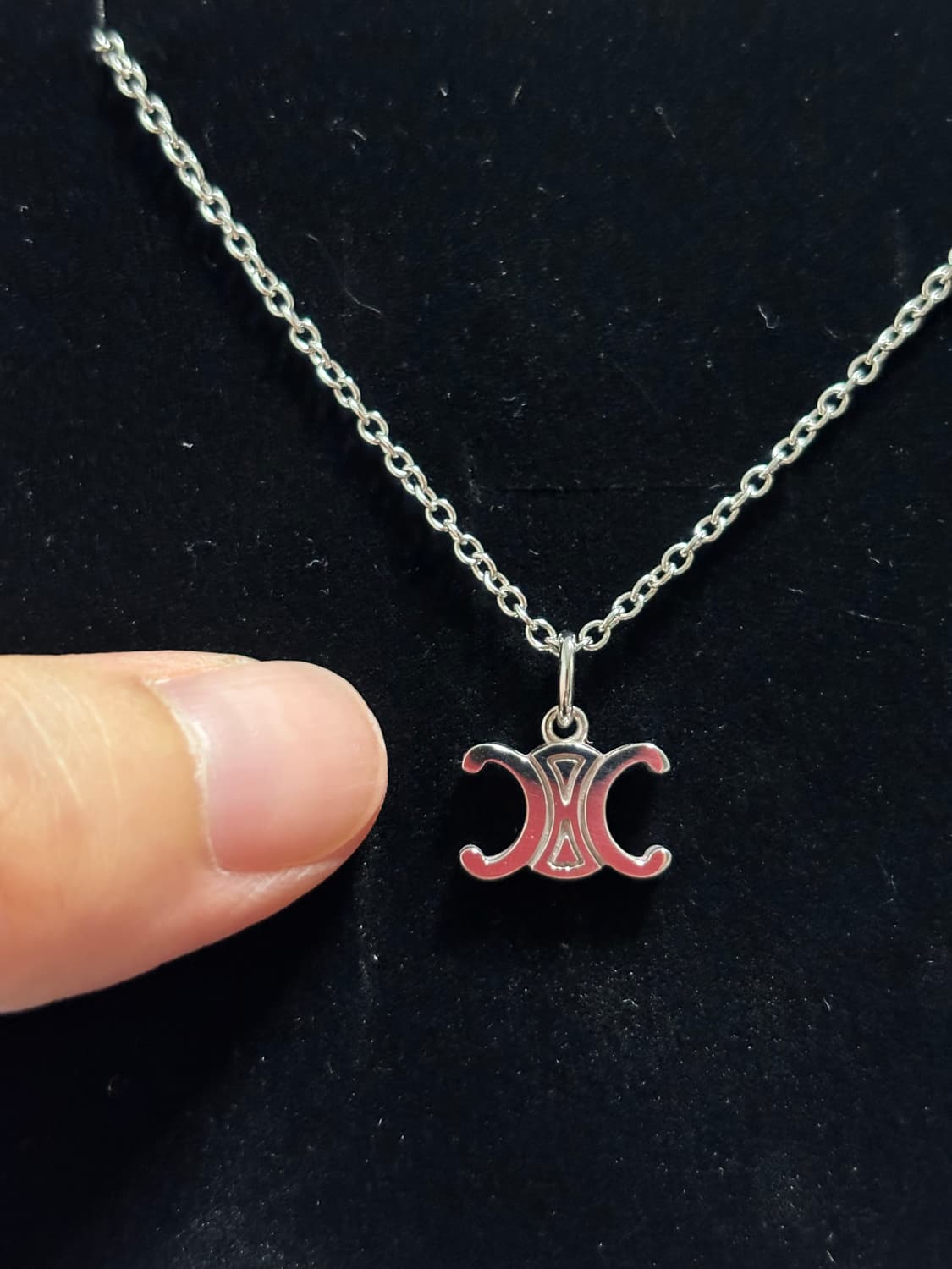 [새제품] 14k 셀린느 목걸이 화이트골드 상품이미지2