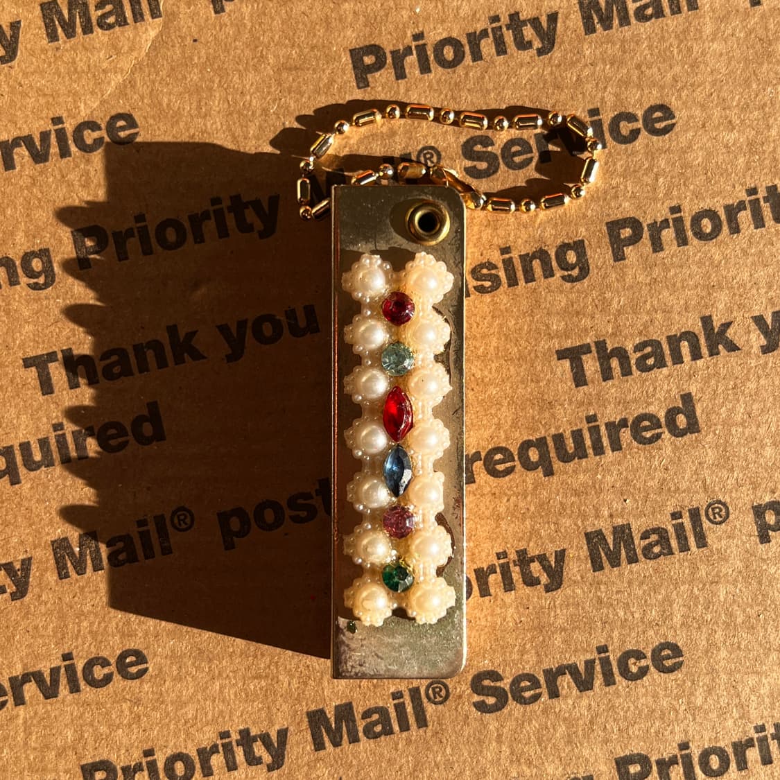 90s vtg Beaded Address Book Keyring 상품이미지1