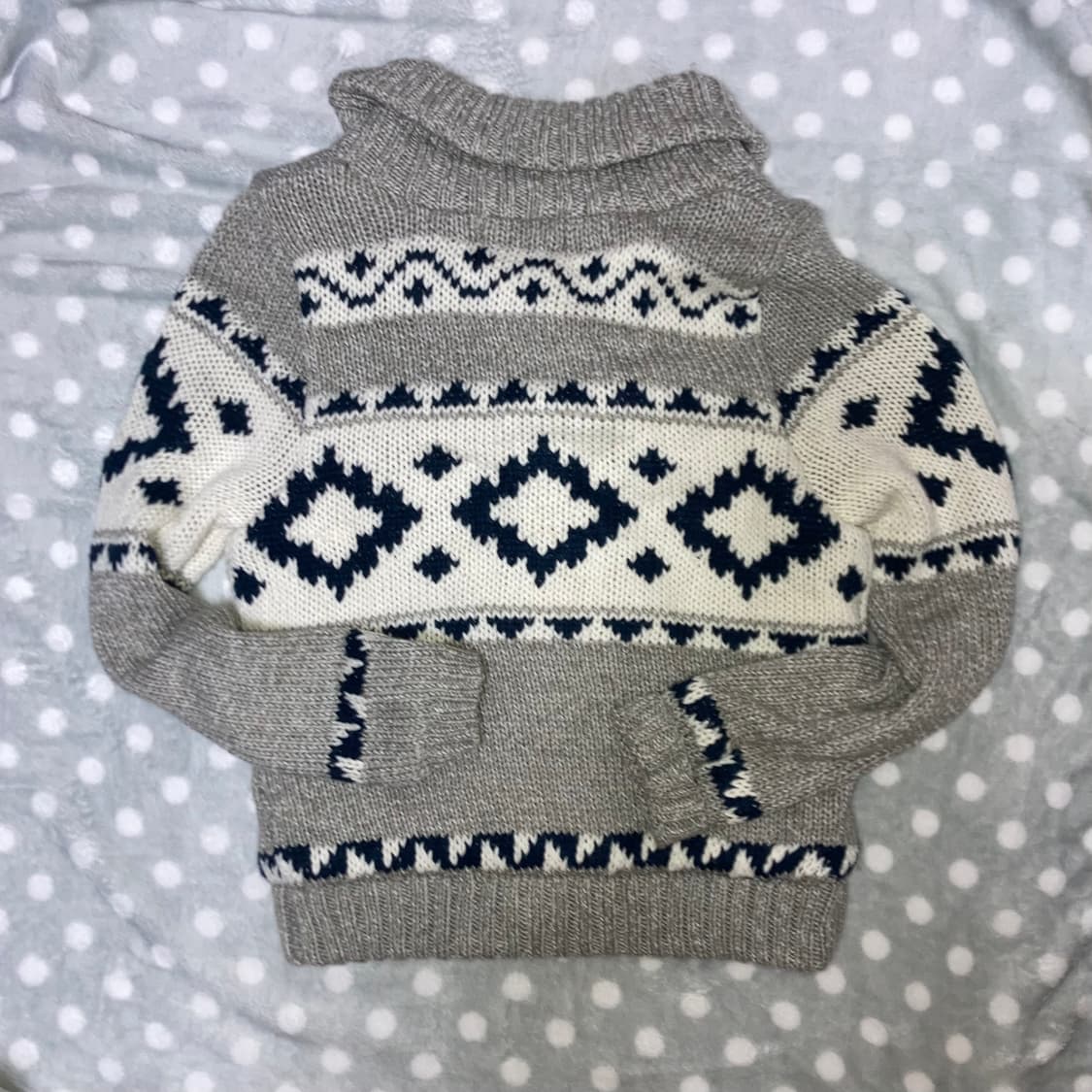 모리걸 아가일 니트 가디건 코트 상품이미지2