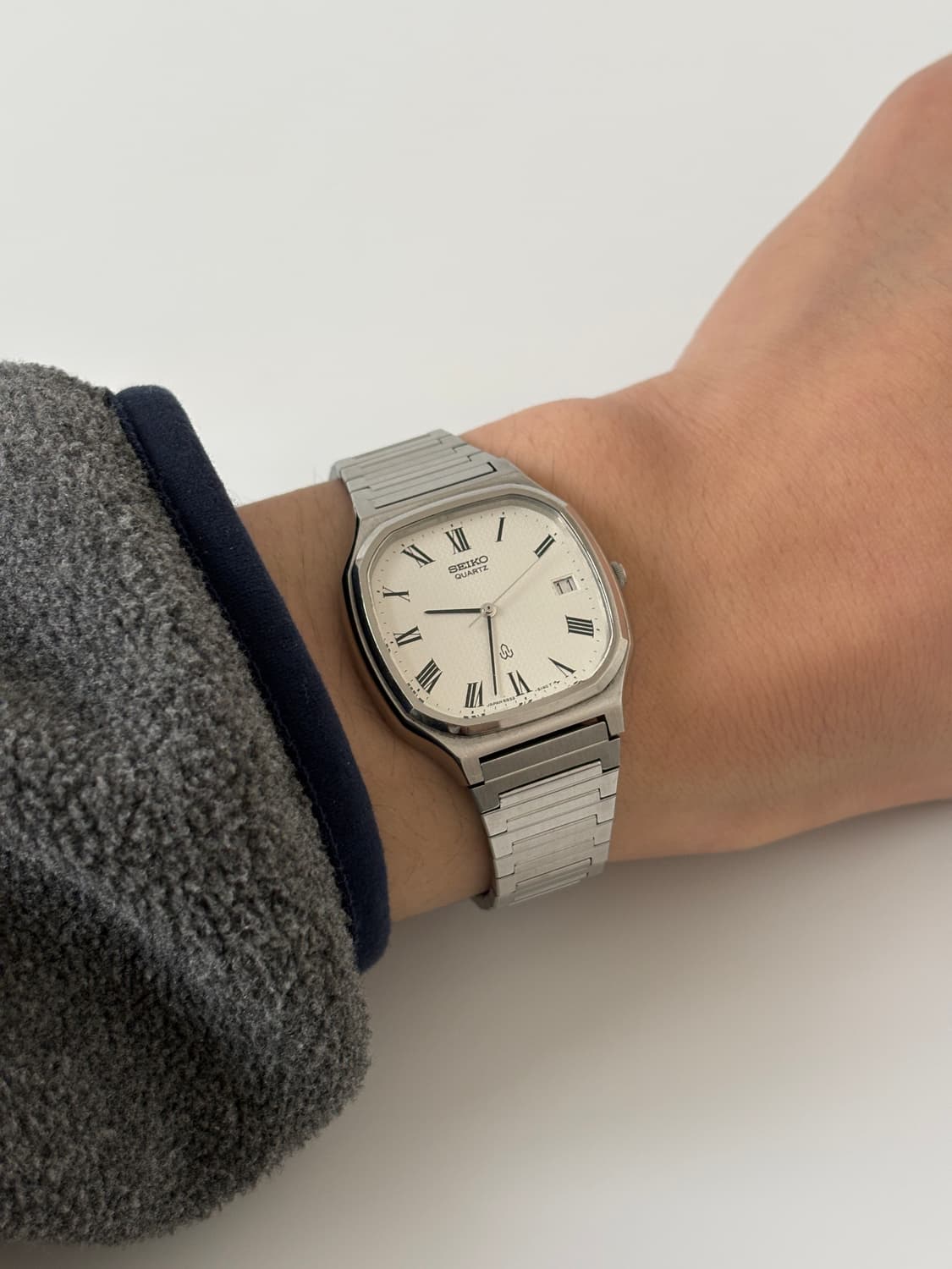 1980s Roman Index Silver Square Quartz 상품이미지9