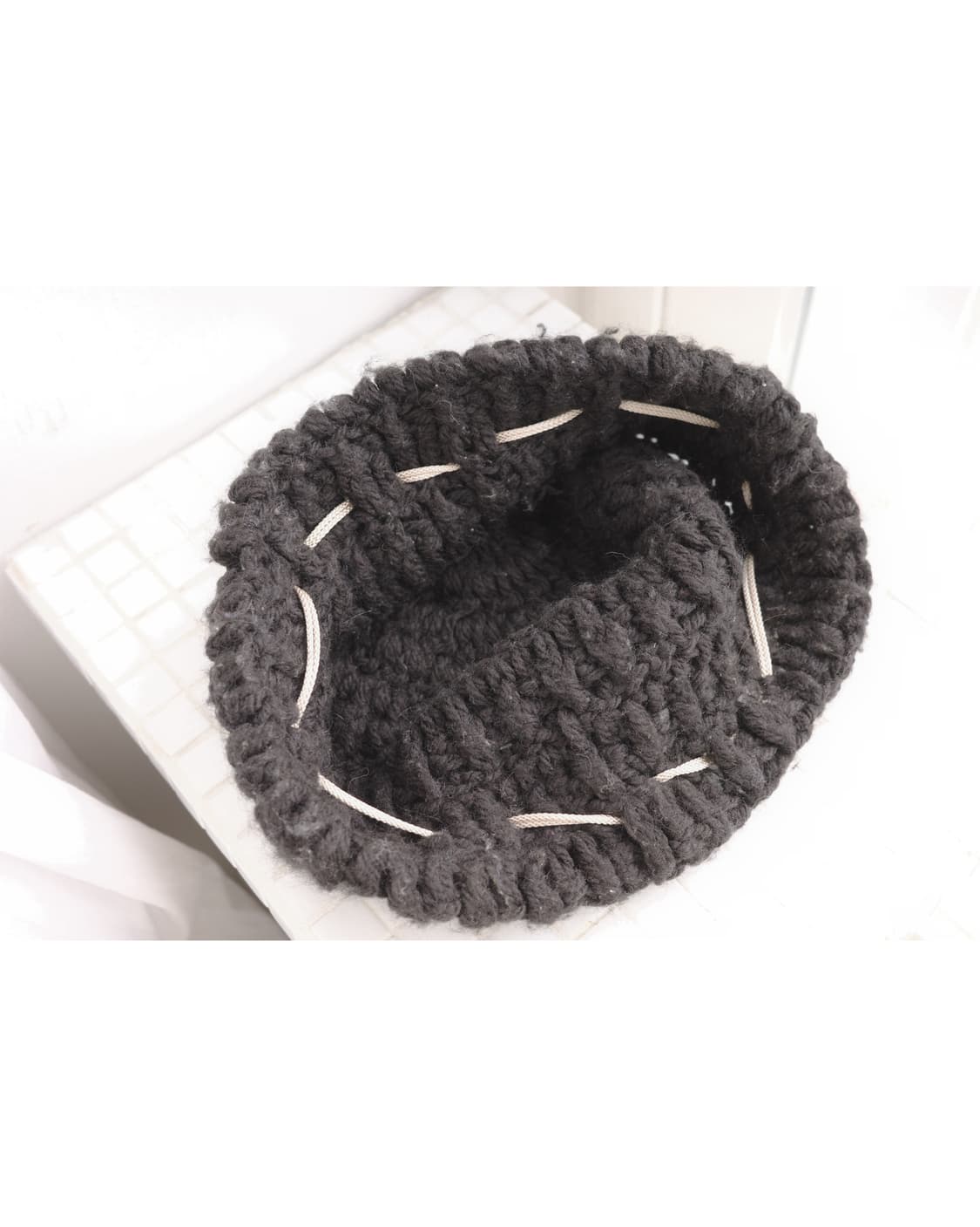 Black knit hat 상품이미지2