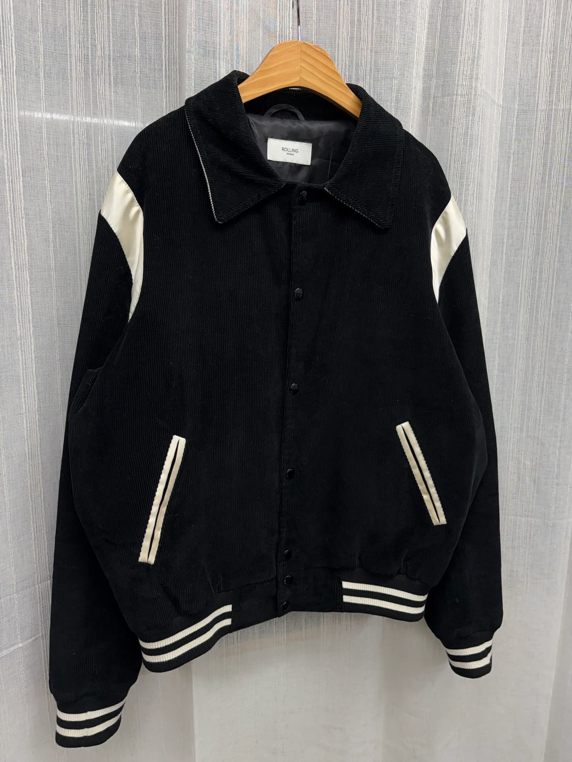 롤링 스튜디오 코듀로이 테니 바시티 자켓  상품이미지1