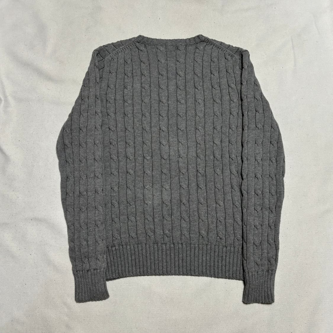 M 폴로랄프로렌 네이비 포니 그레이 케이블 니트 상품이미지3