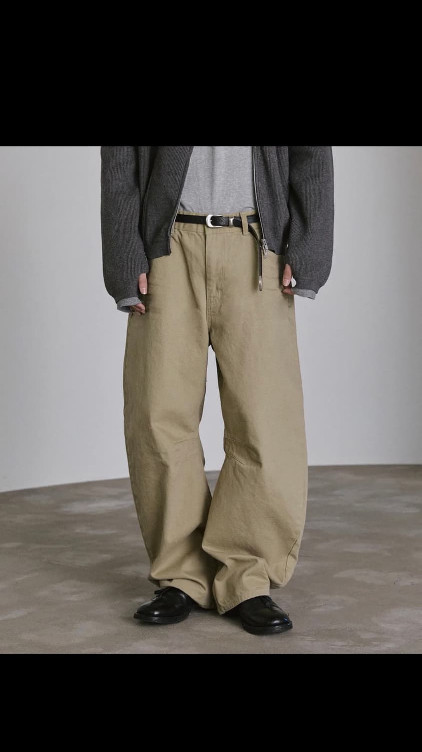 피인오 베이지 팬츠 상품이미지2