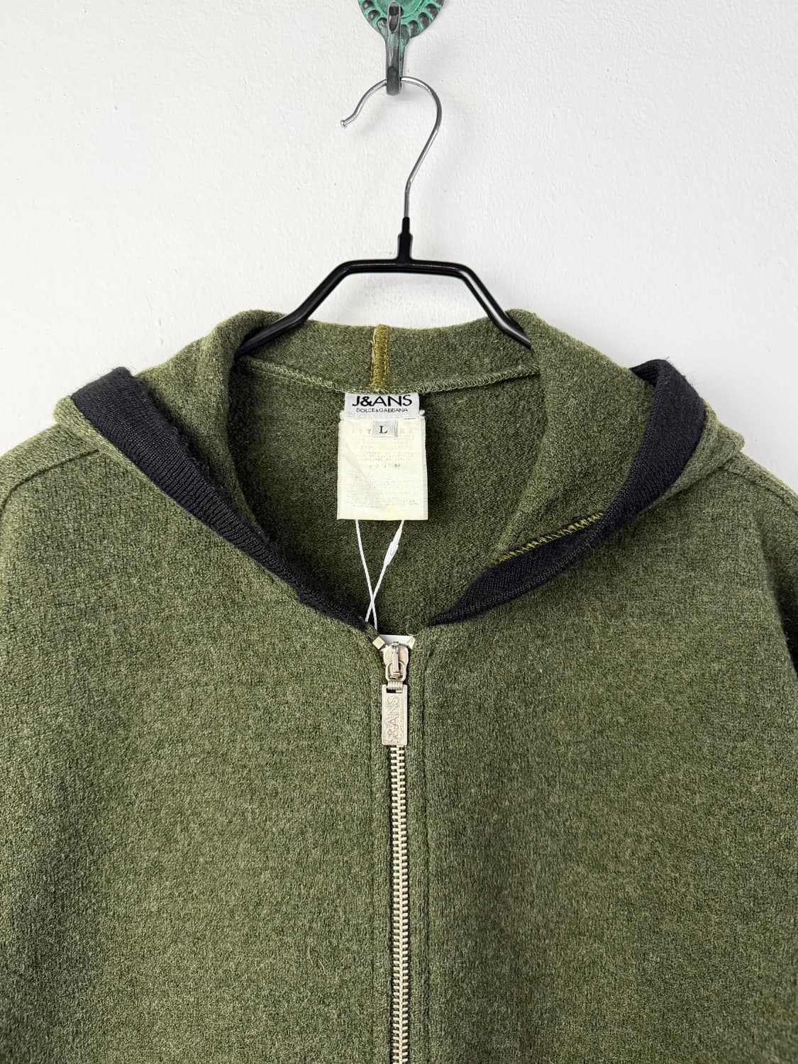 90s 돌체앤가바나 진스 립 니트 후디 상품이미지3