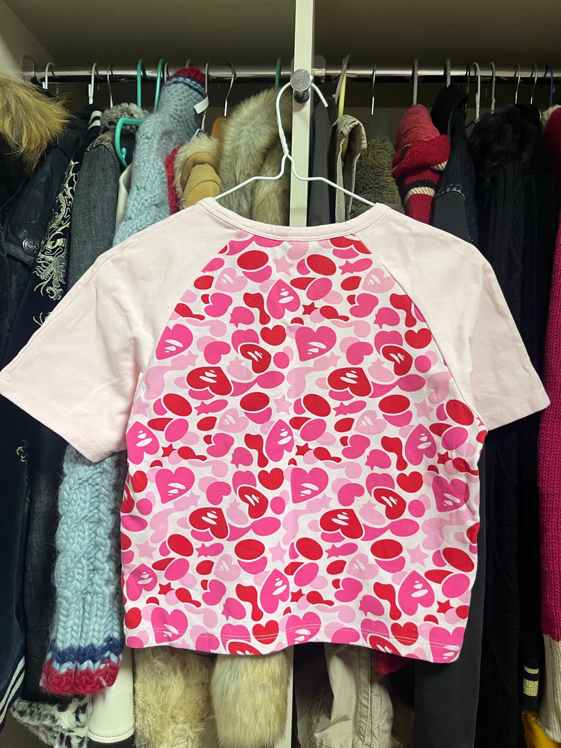 에이프 베이프 핑크카모 반팔 상품이미지2