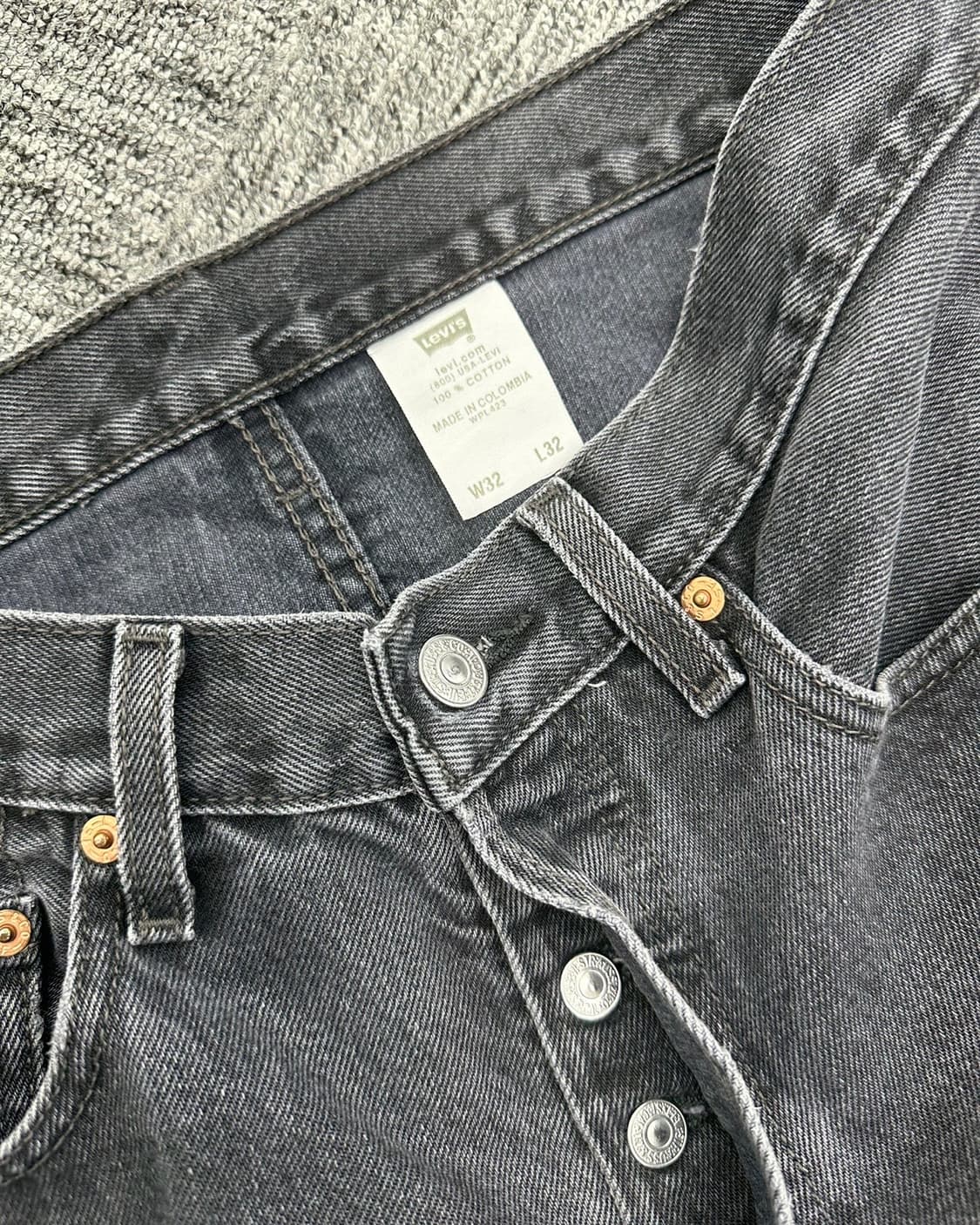 (허단41)00'S 리바이스 501 워싱흑청-M664 상품이미지4