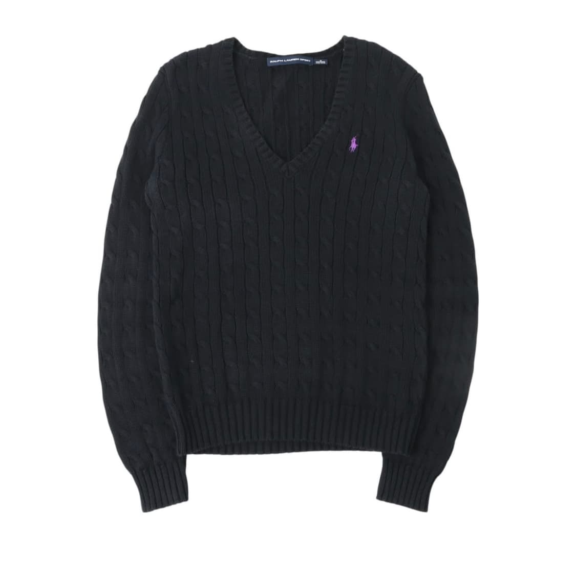 폴로 랄프로렌 다크네이비 케이블 브이넥 니트 스웨터 상품이미지1