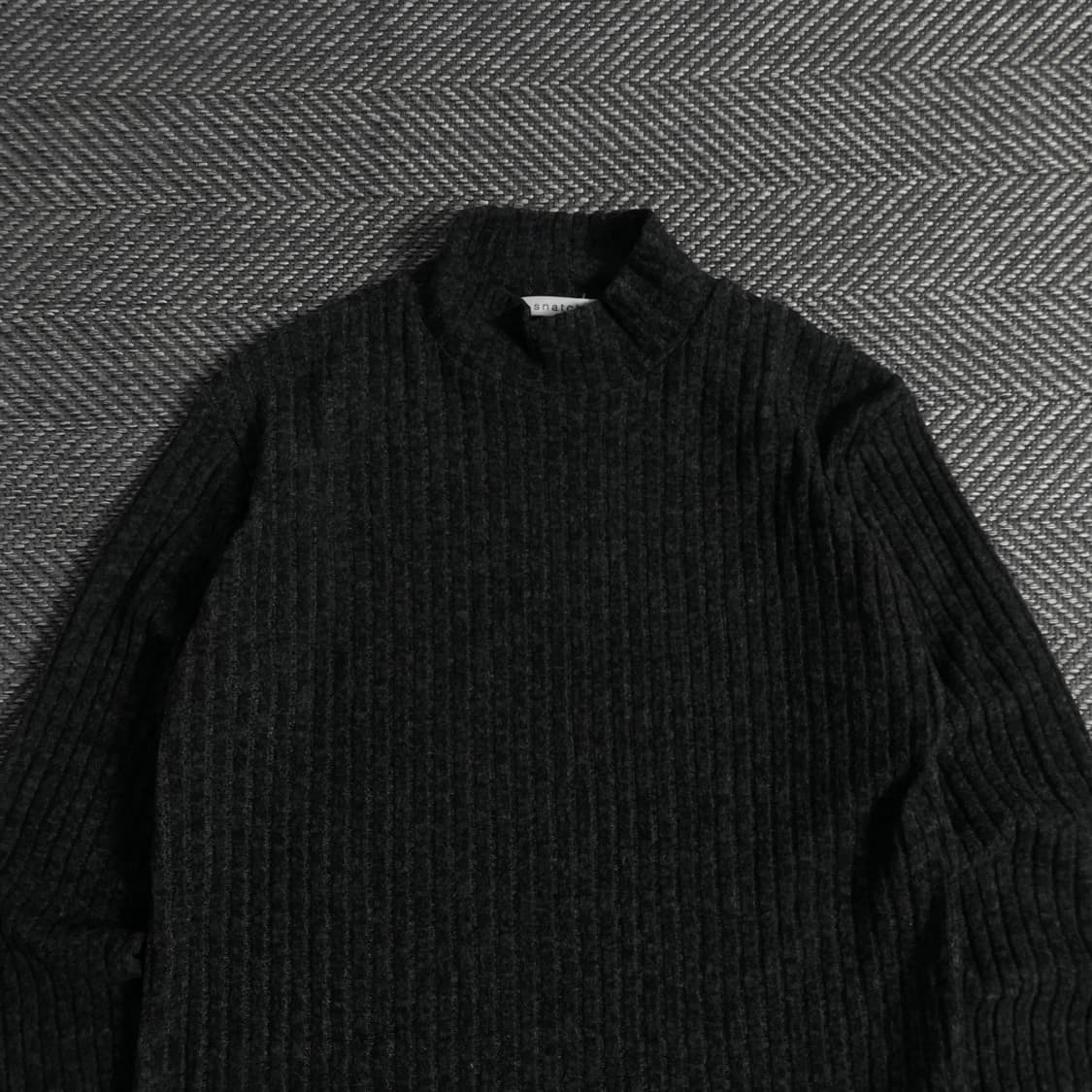 빈티지 골지 니트 챠콜 그레이o 3508 상품이미지4