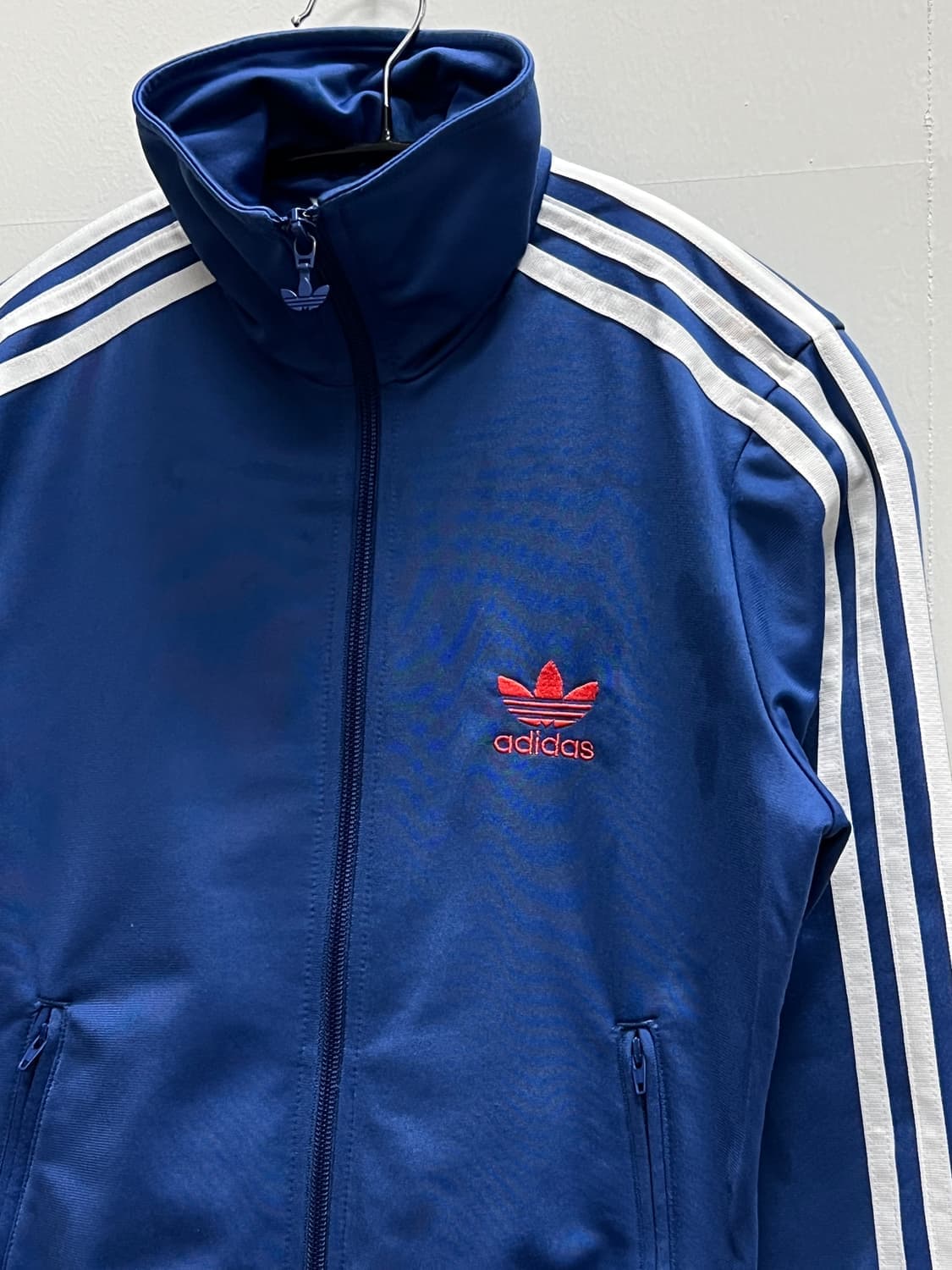(85) 아디다스 올드스쿨 희귀 백로고 트랙탑 져지 블루 상품이미지3