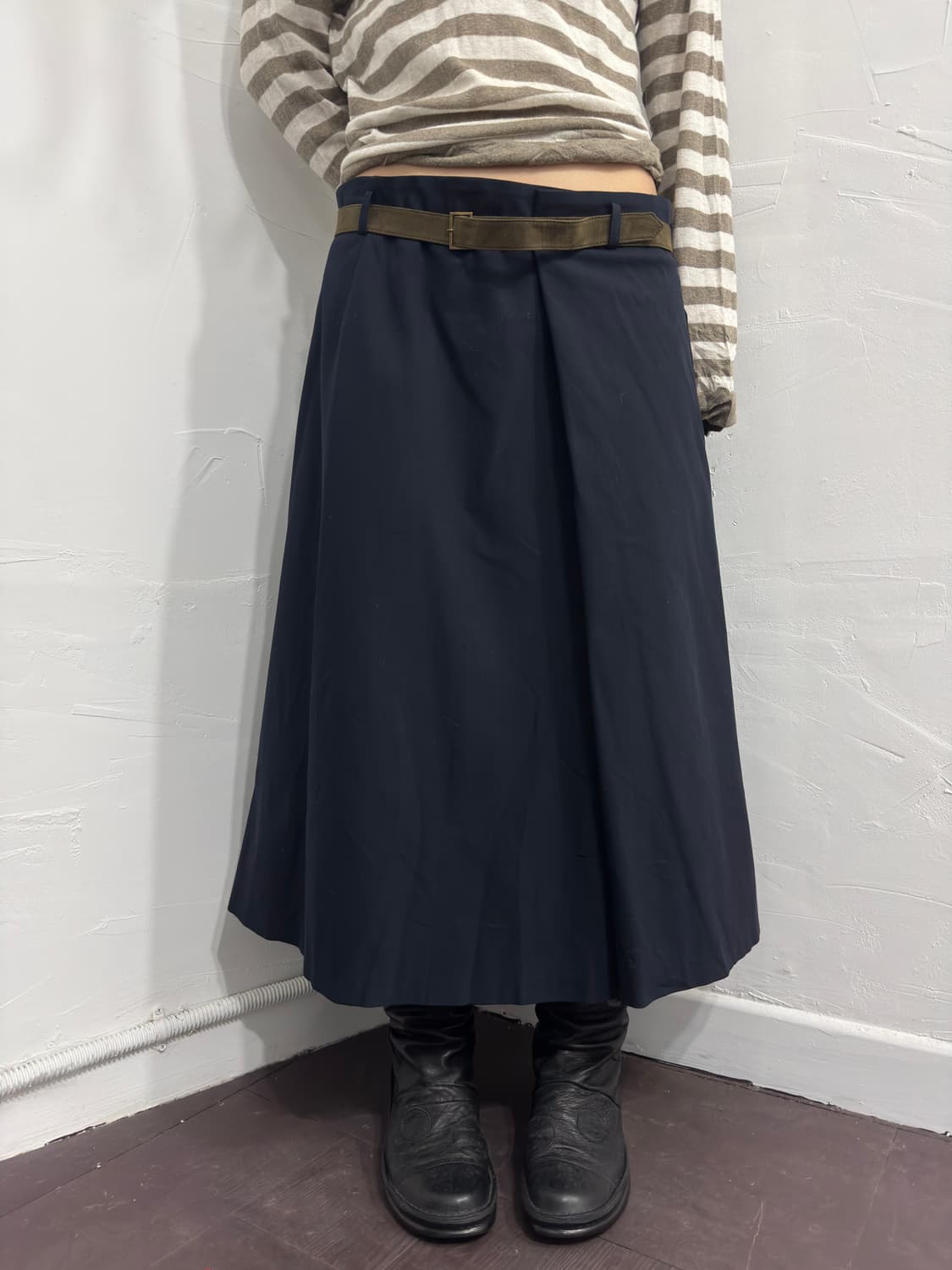 nemika belt design skirt 상품이미지3