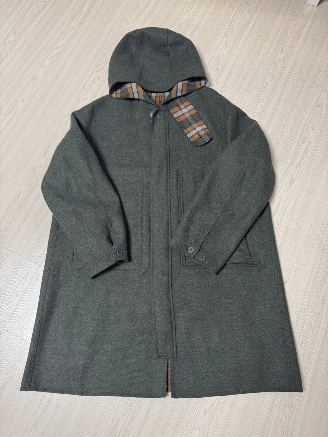 (택제거 새상품)비이커 이태리원단 후디코트 상품이미지1